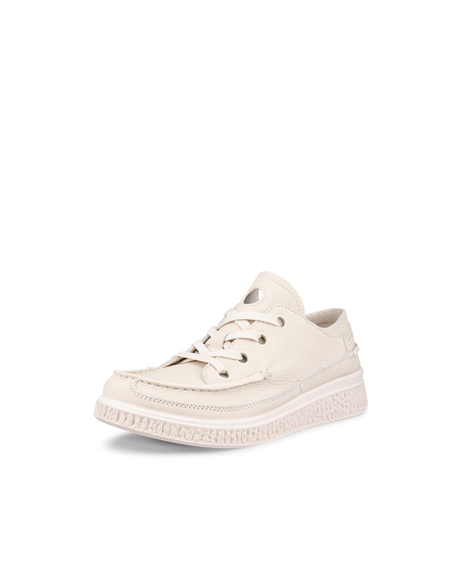 Men's ECCO® WALKER 3.0 Leather Moc-Toe Shoe - Beige - Main