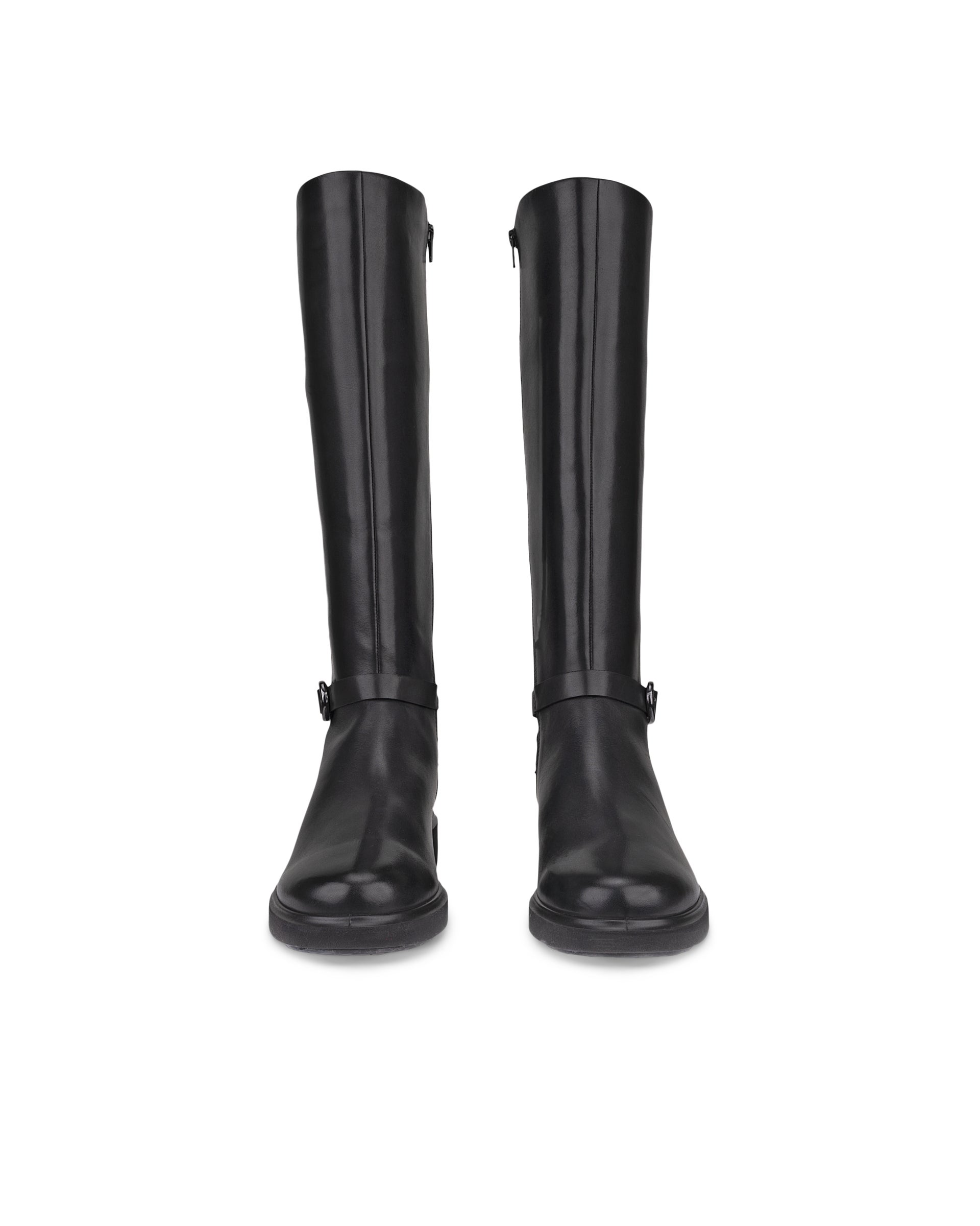 ECCO® METROPOLE AMSTERDAM bottes hautes en cuir pour femme - Noir - Front pair