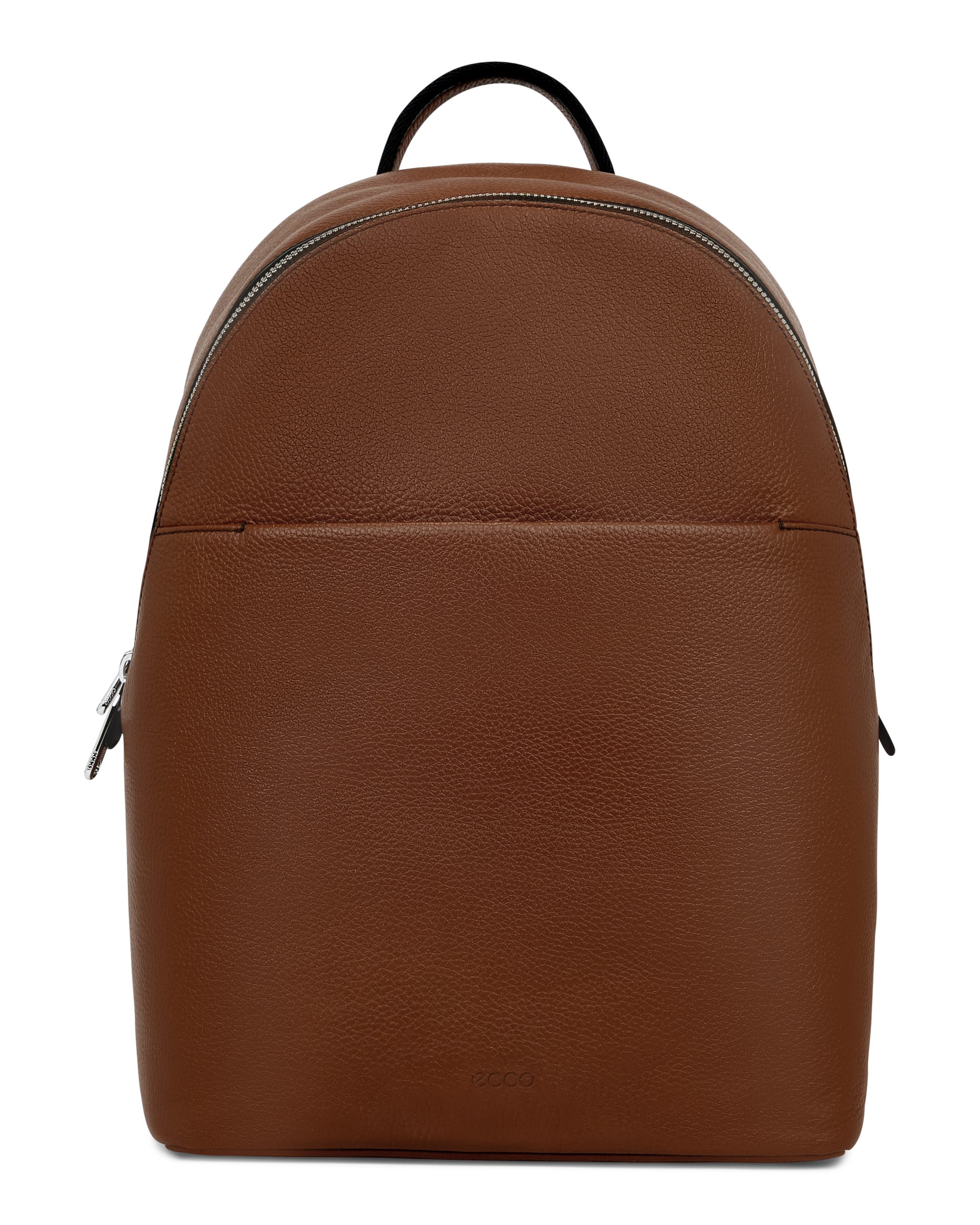 ECCO® Round Pack L Pebbled Leather Backpack - Brown - Main
