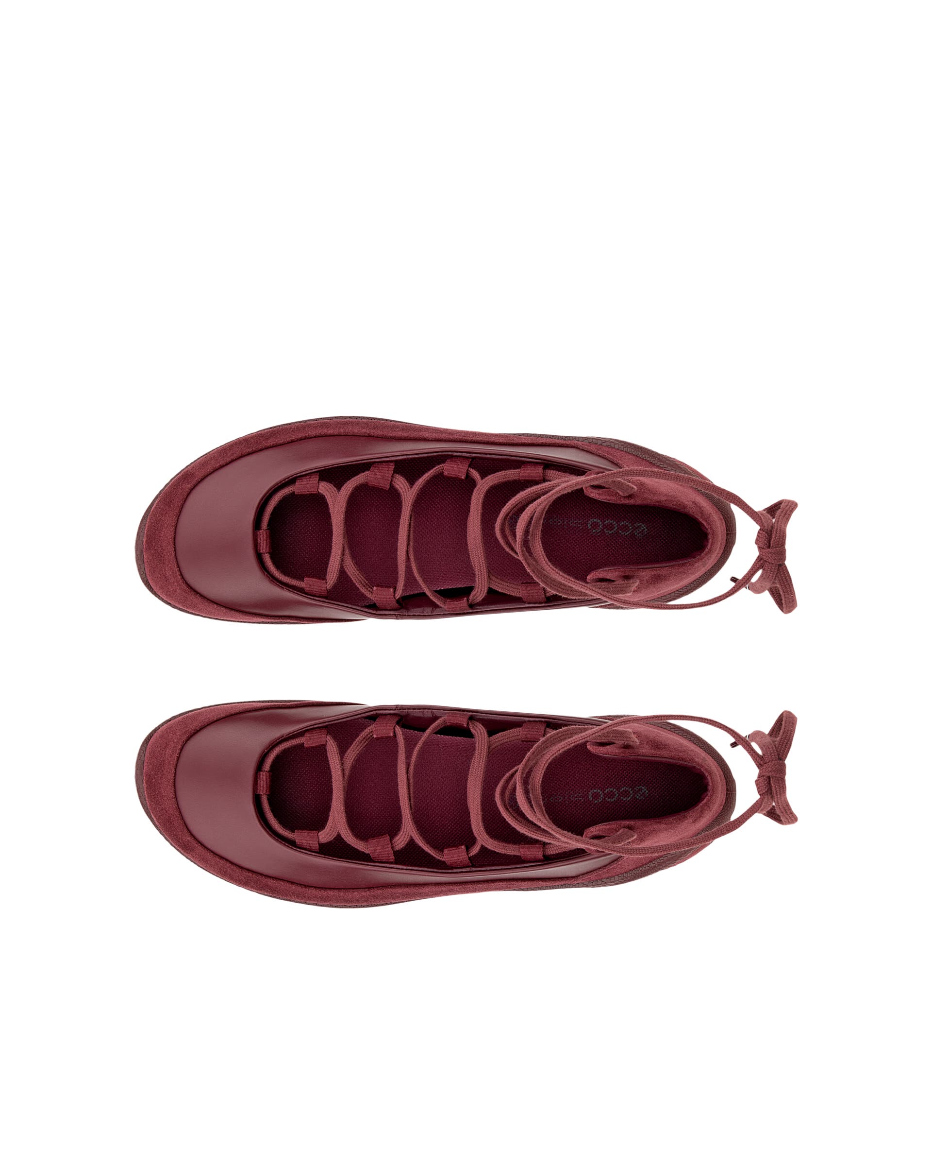 ECCO® BIOM LITE dames leren ballerina - Rood - Top left pair