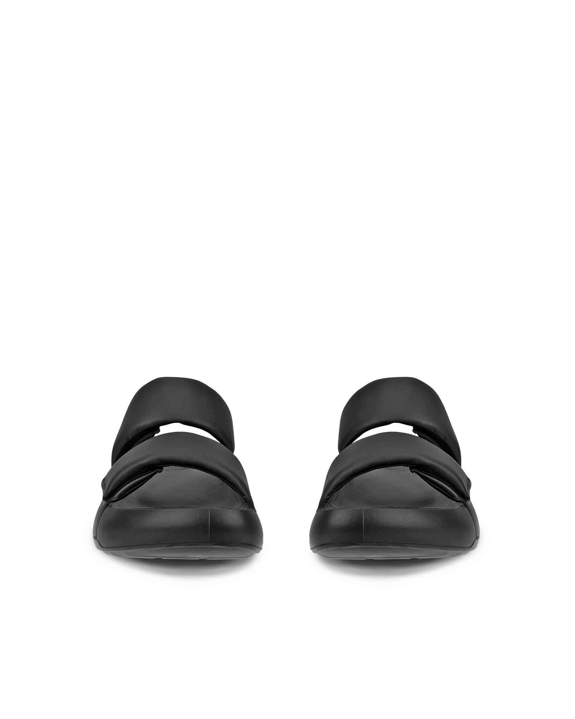 ECCO® Cozmo PF sandale en cuir deux brides pour femme - Noir - Front pair