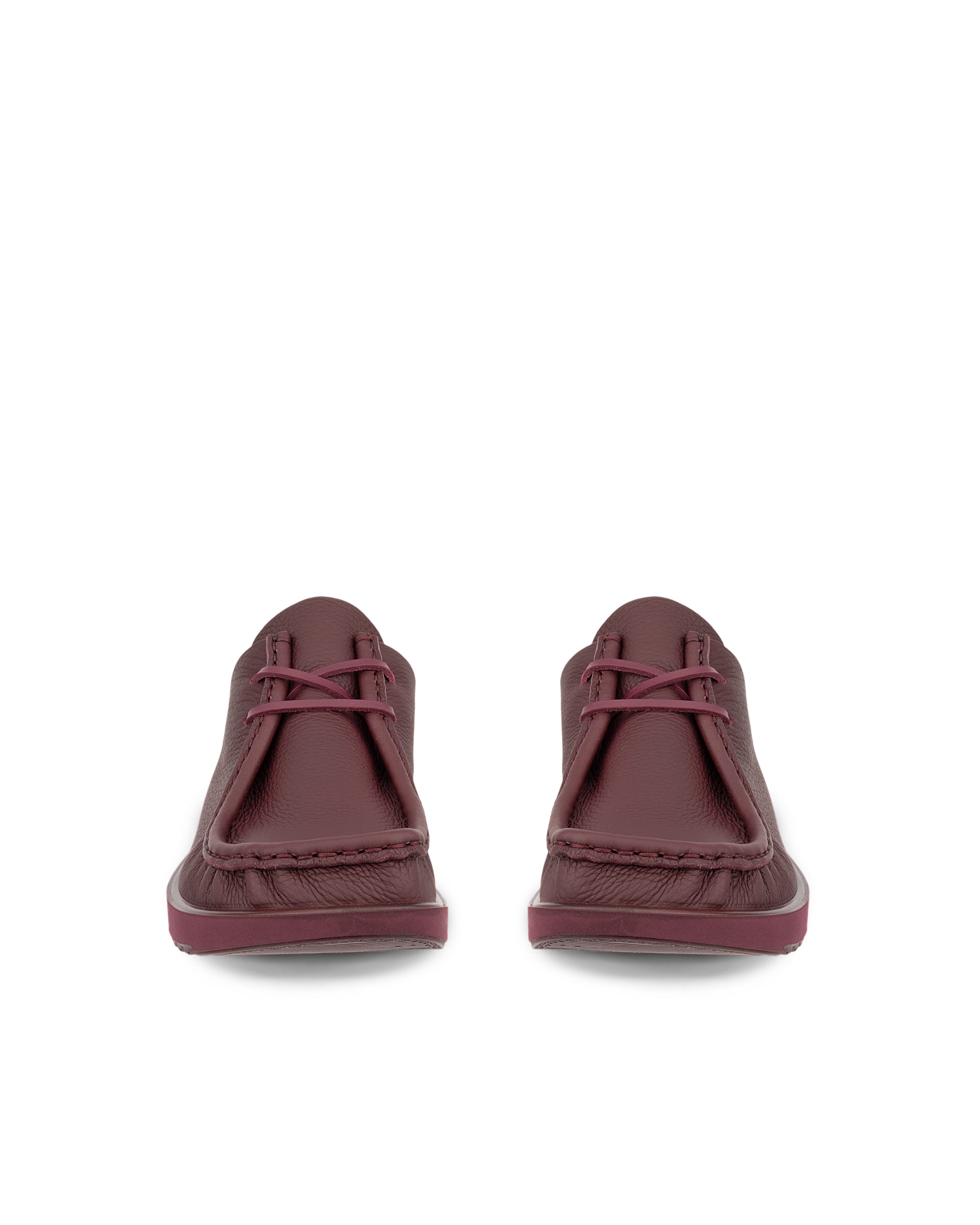Men's ECCO® JOKE Leather Lace-Up Shoe - Red - Front pair