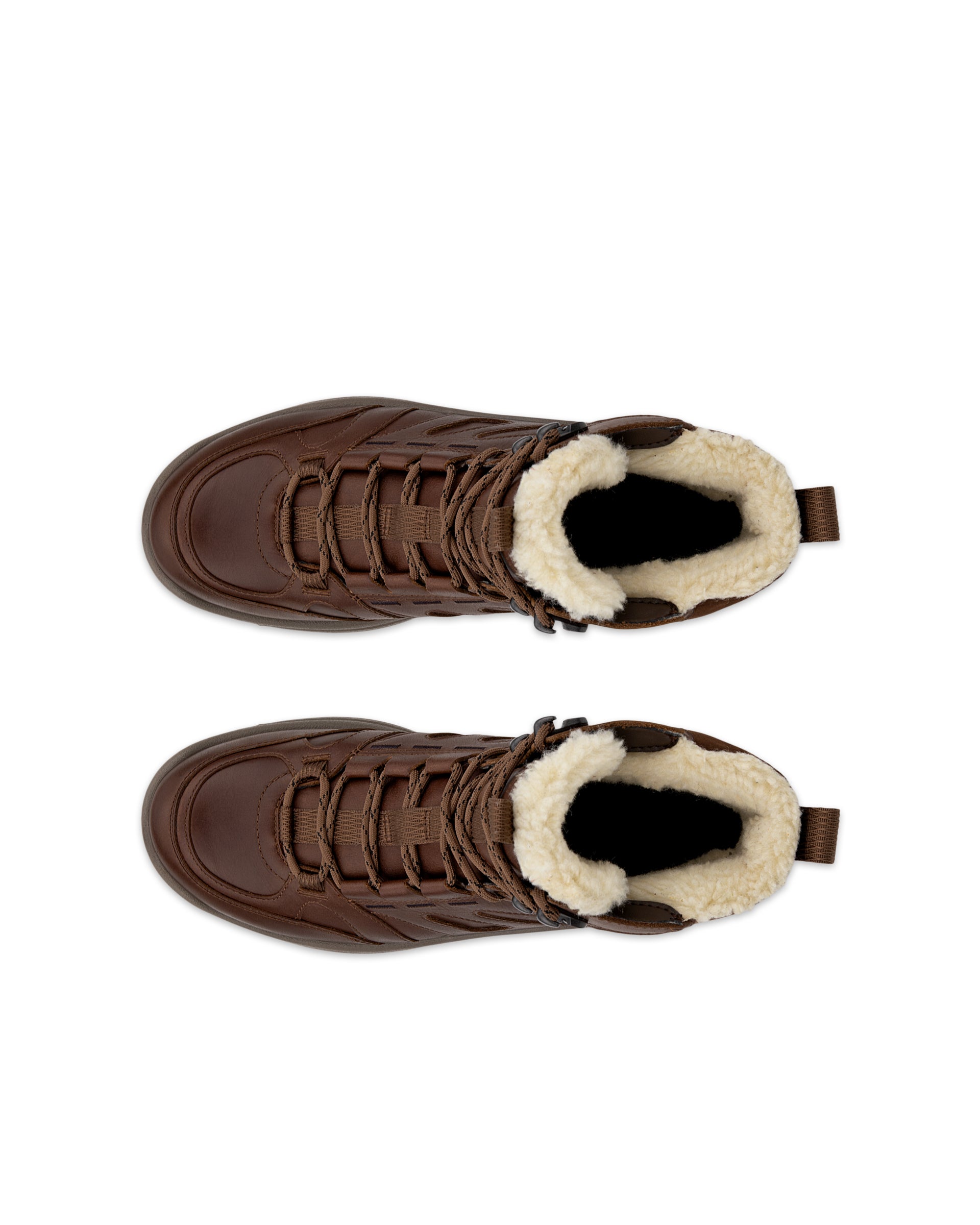 ECCO® OFFROAD chaussures de randonnée imperméable de plein air mi-hautes en cuir pour femme - Brun - Top left pair