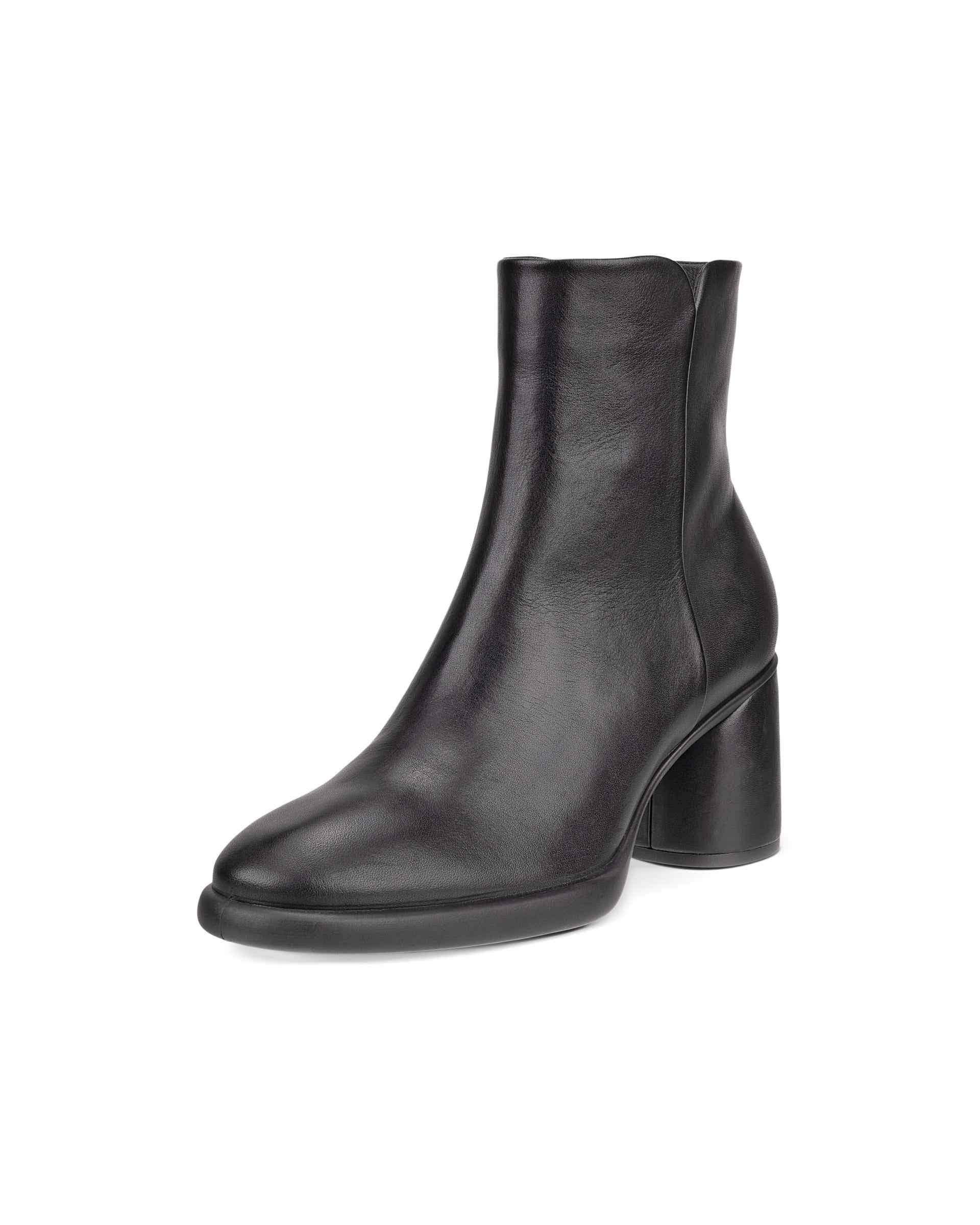 Women's ECCO® Sculpted LX 55 Leather Mid-Cut Boot - Black - Main