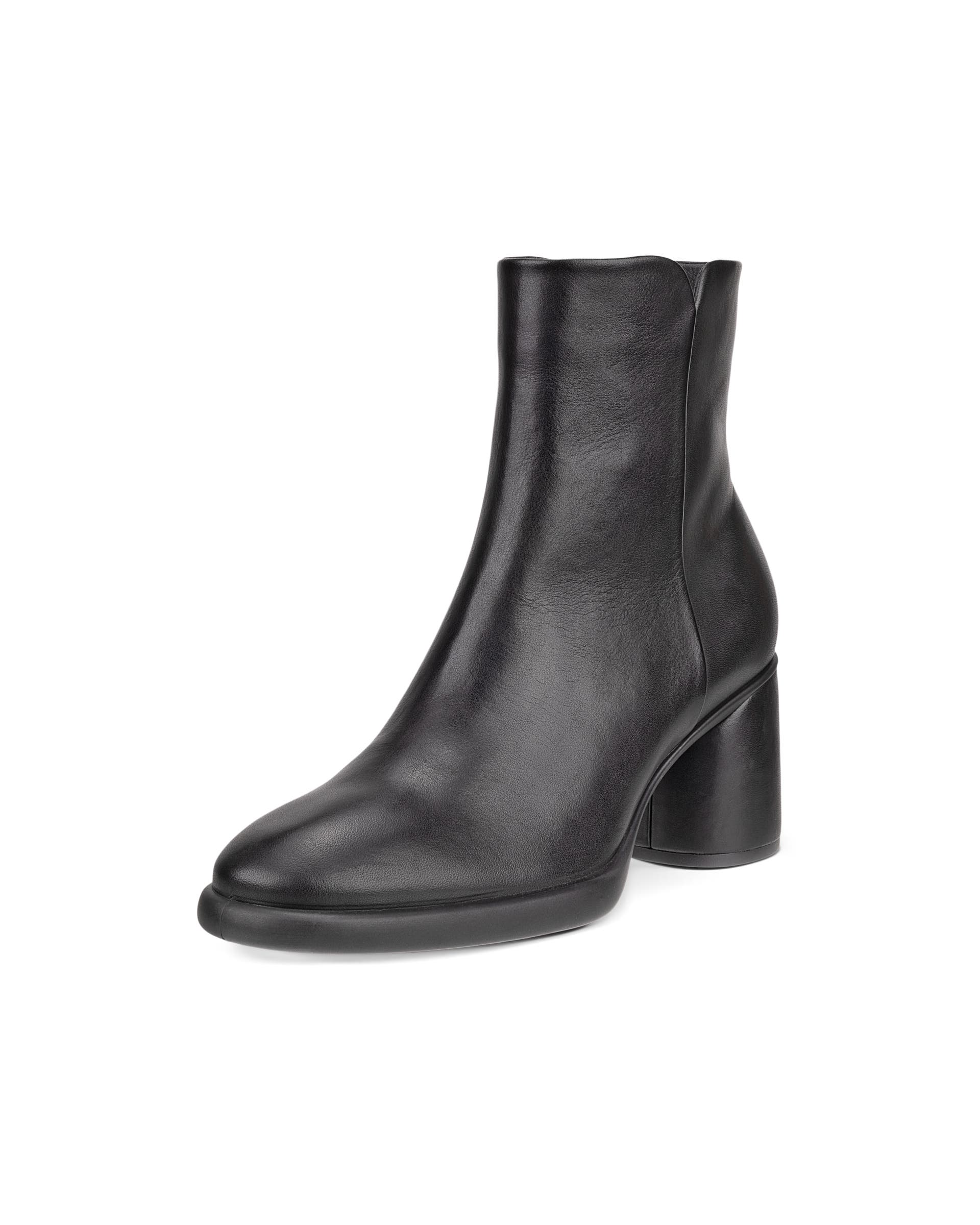 Women's ECCO® Sculpted LX 55 Leather Mid-Cut Boot - Black - Main