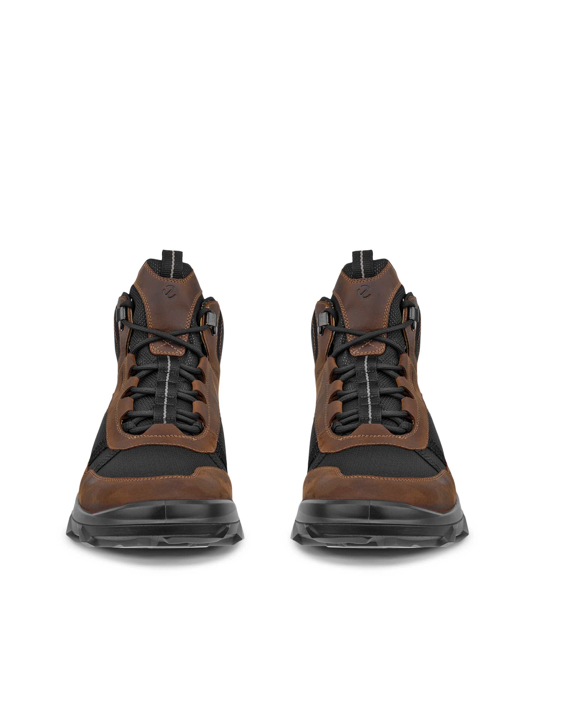 Pánská outdoorová nubuková kotníčková voděodolná obuv ECCO® MX - Hnědá - Front pair