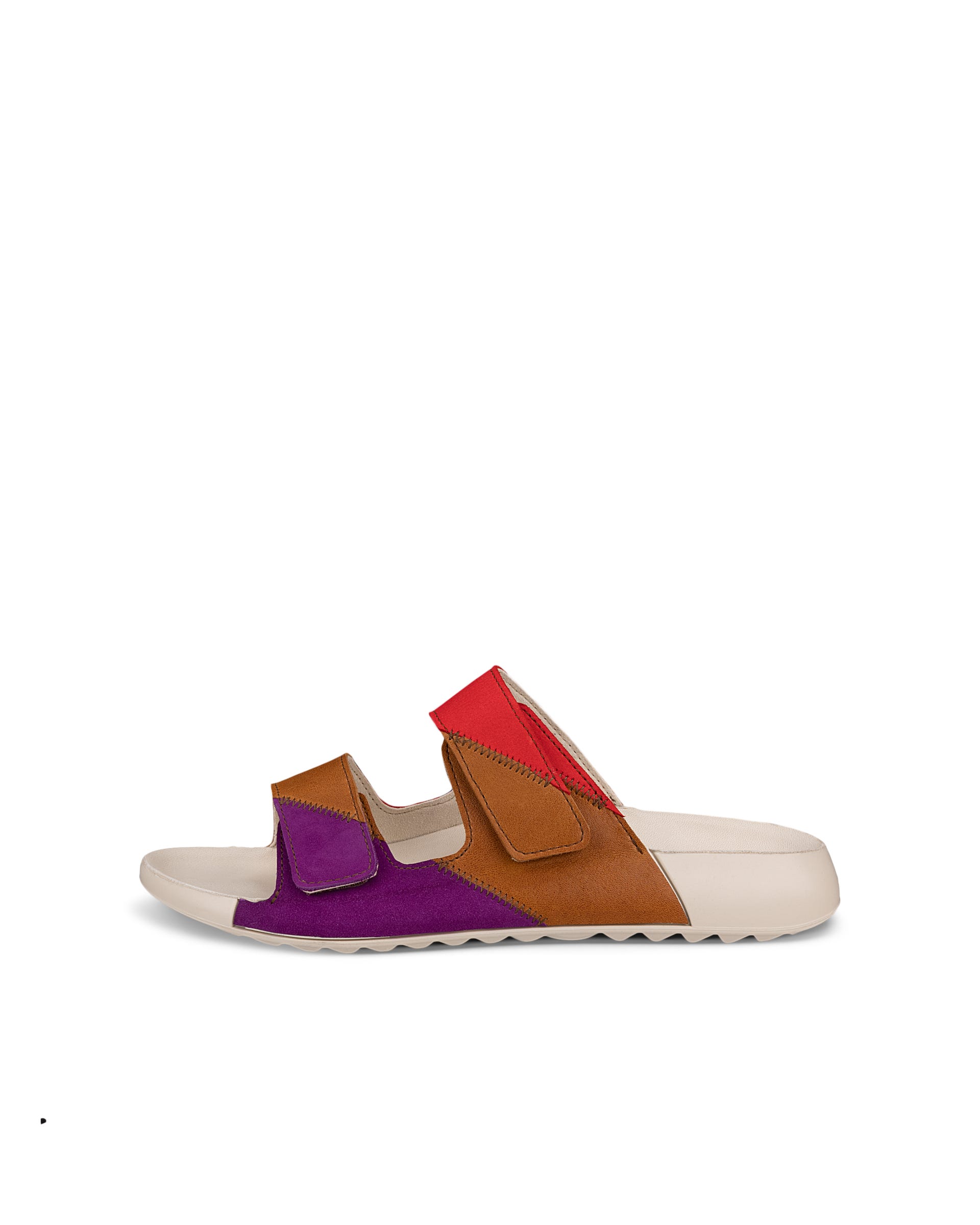 Women's ECCO® Cozmo Leather Two Strap Sandal - Multicolour - Outside