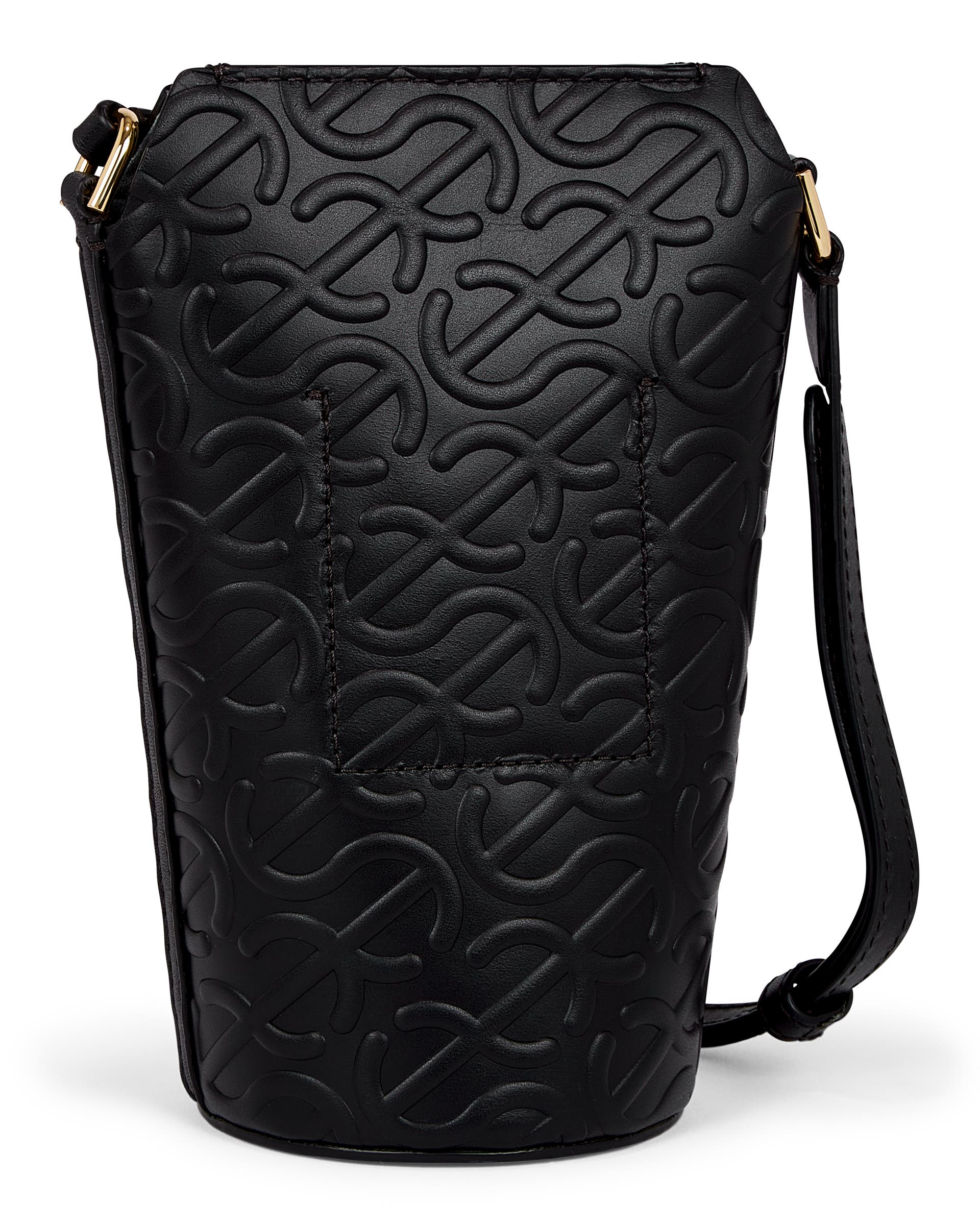 ECCO® Pot Wave Leather Crossbody Bag - Black - Back