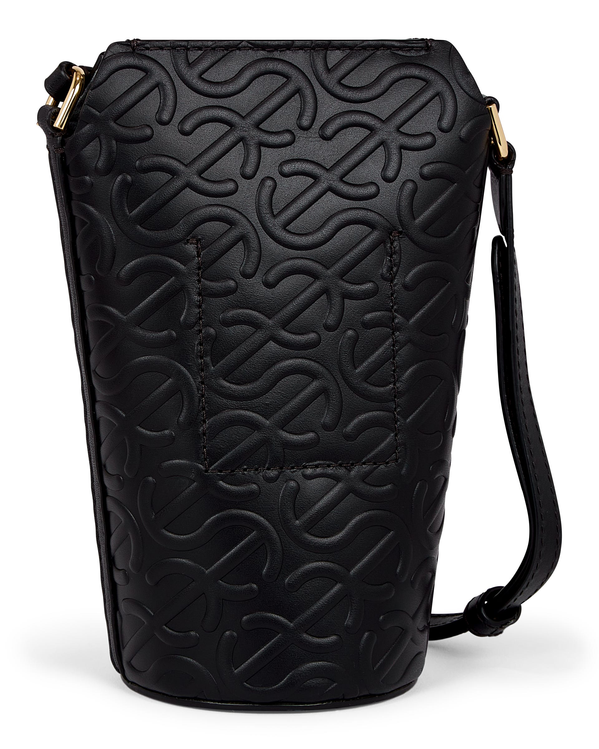ECCO® Pot Wave Leather Crossbody Bag - Black - Back