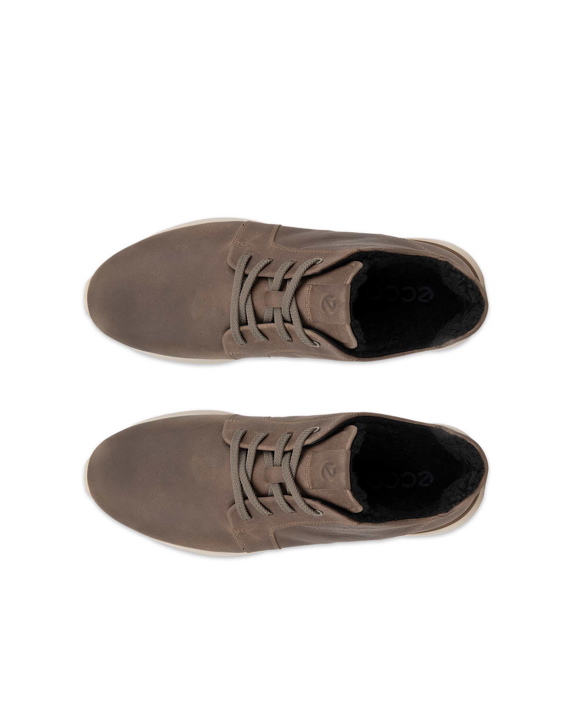Men's ECCO® ASTIR NEO Nubuck Sneaker Boot - Brown - Top left pair