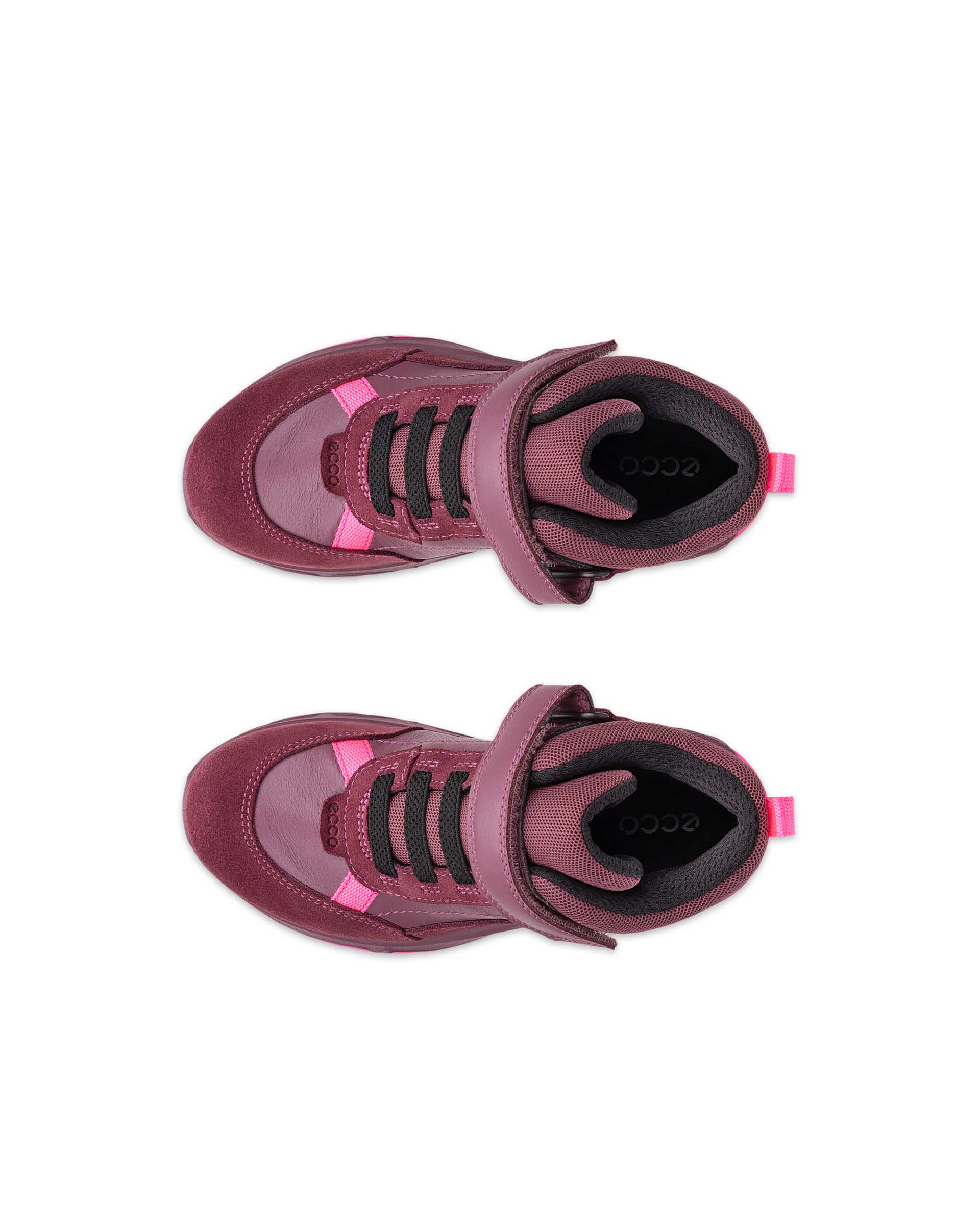 ECCO® RECEPTOR XP K udendørs ankelstøvle i læder til børn - Pink - Top left pair