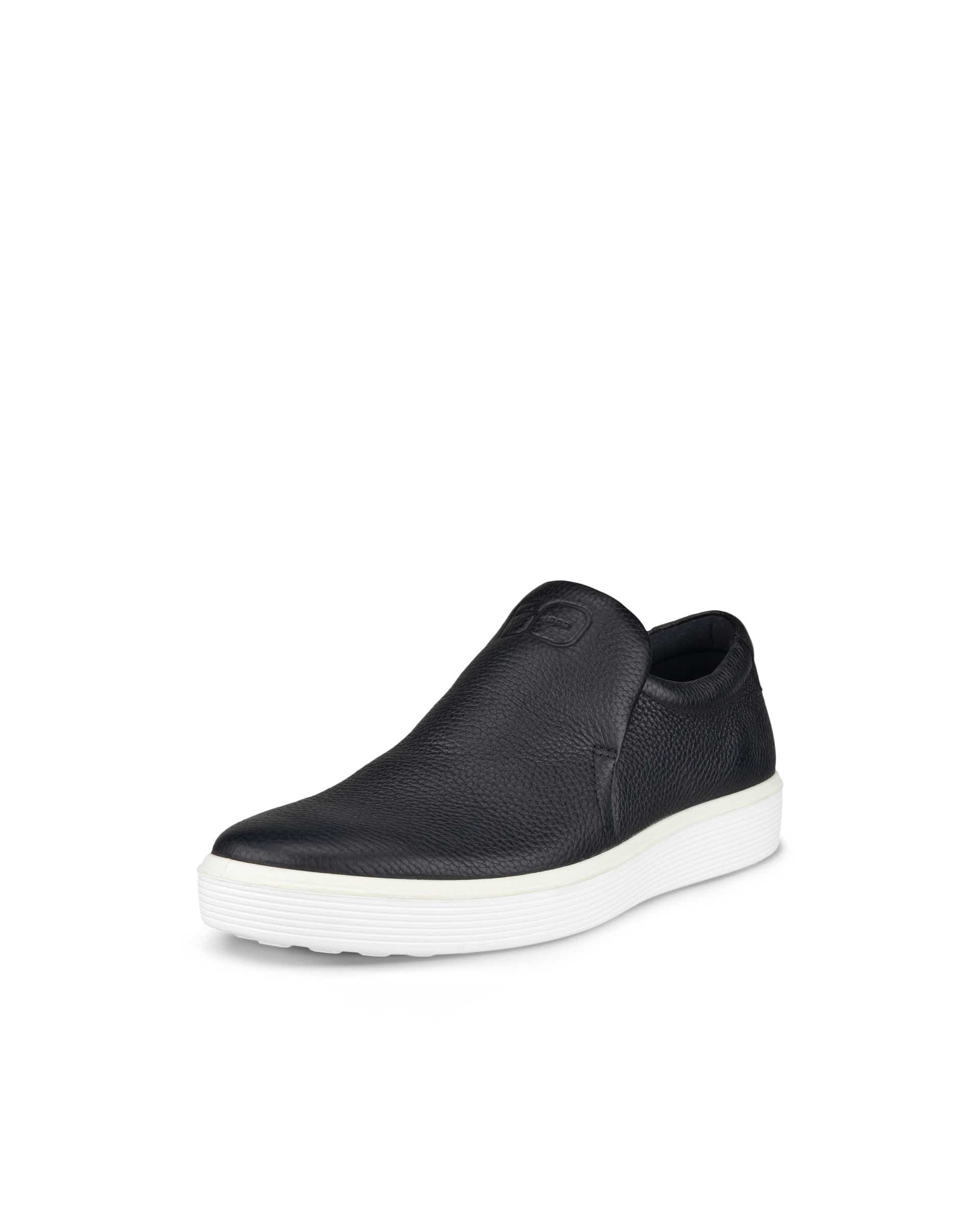 ECCO Soft 60 メンズ レザースリッポンスニーカー | ブラック