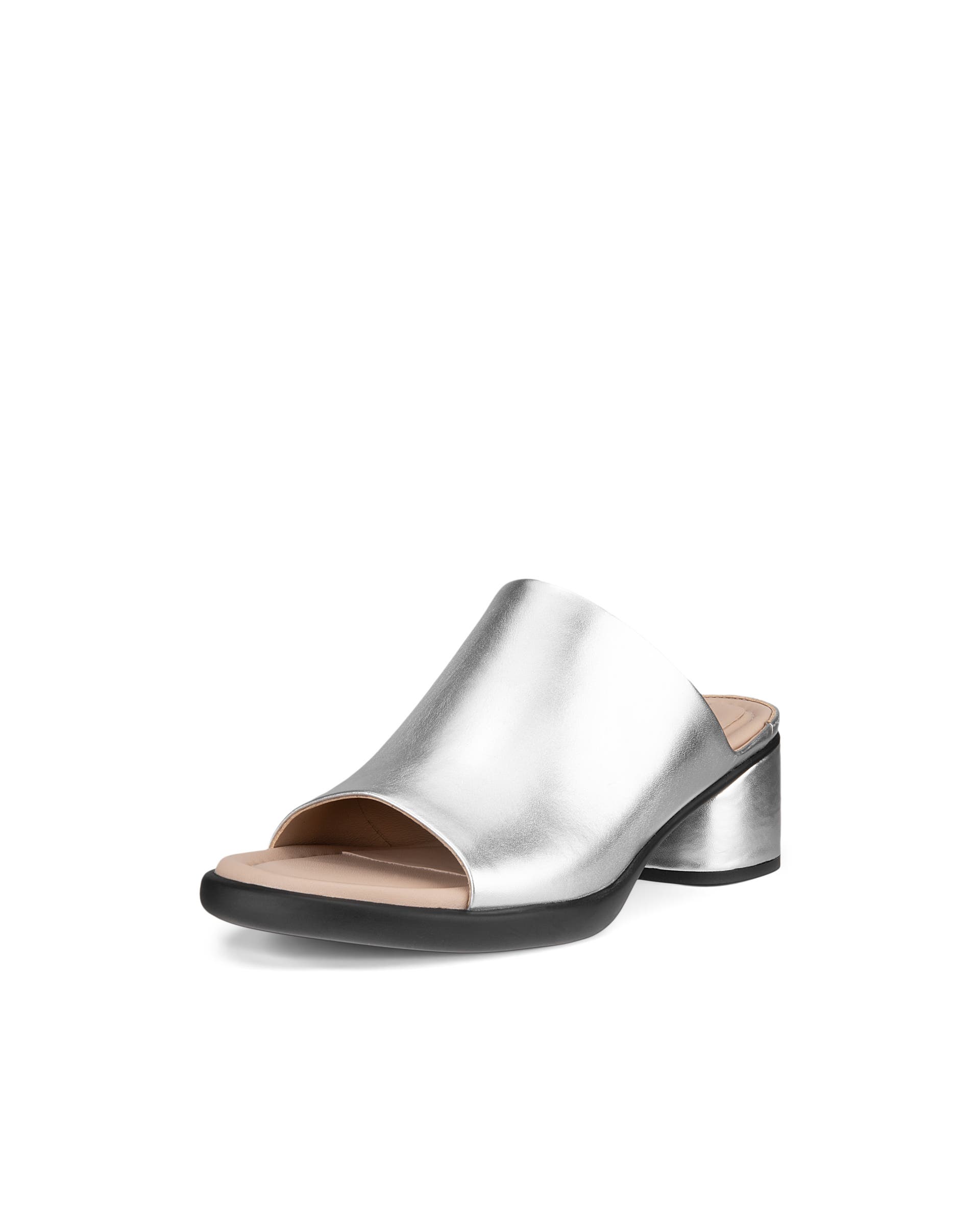 Women's ECCO® Sculpted LX 35 Leather Mule Sandal - Silver - Main