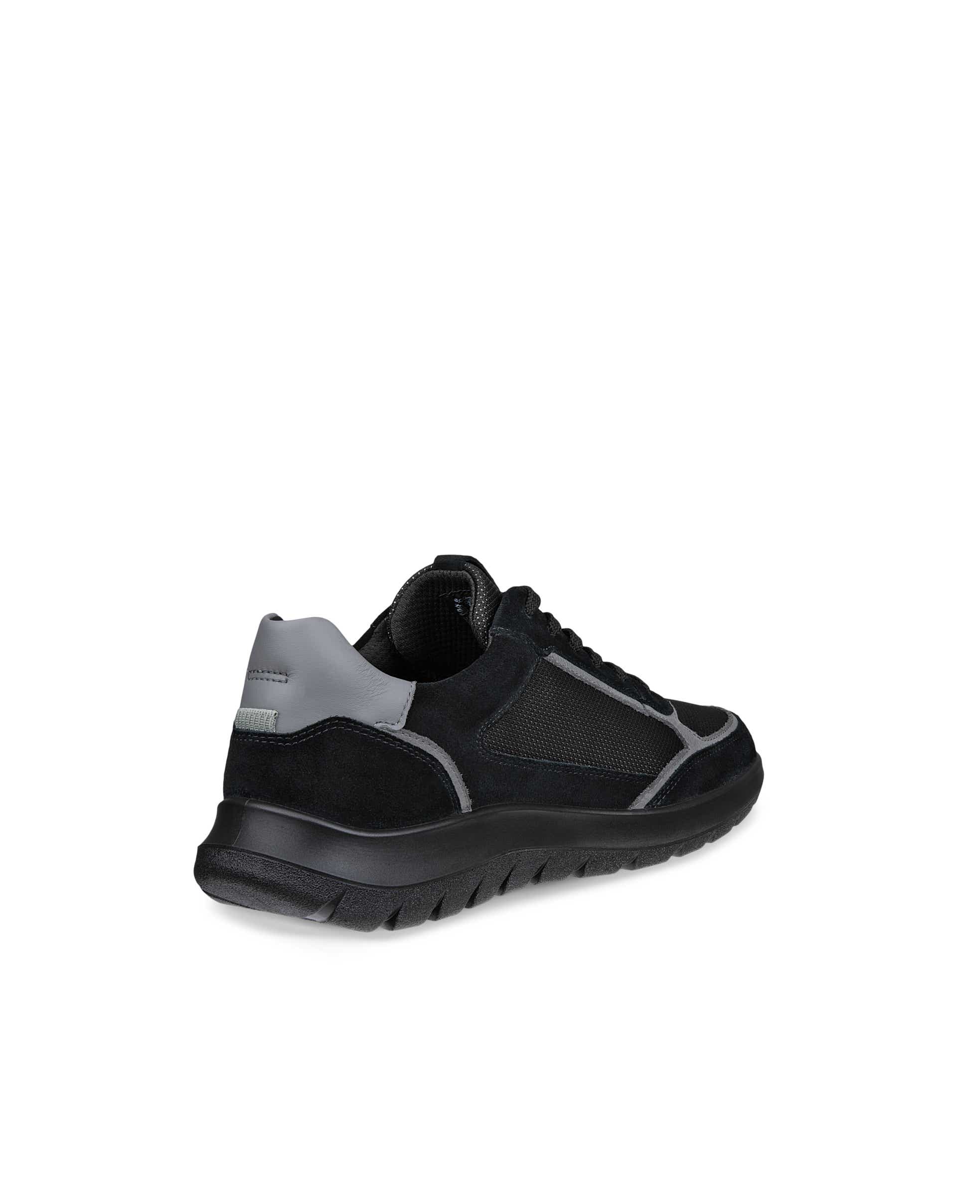 Men's ECCO® CITY STRIDE Leather Sneaker - Black - Back
