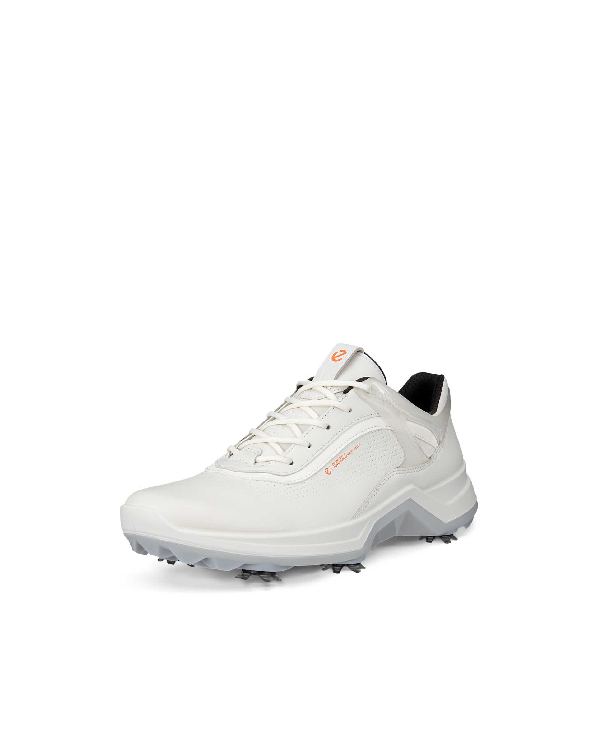 Men's ECCO® Golf Biom G5 Leather Cleated Waterproof Golf Shoe - White - Main