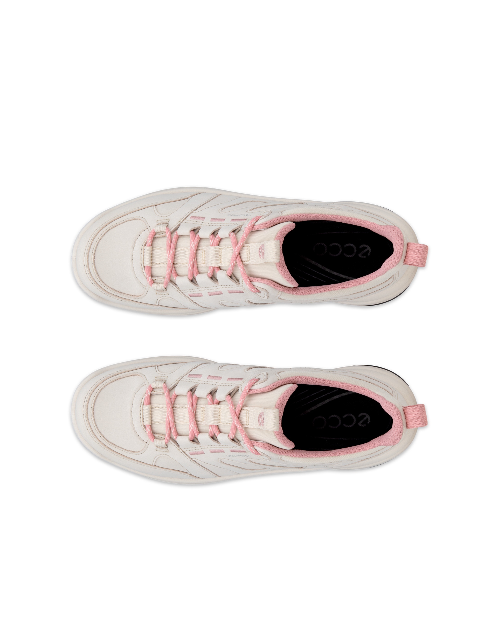 ECCO® Offroad Dames waterdichte sneakers in nubuck - Beige - Top left pair