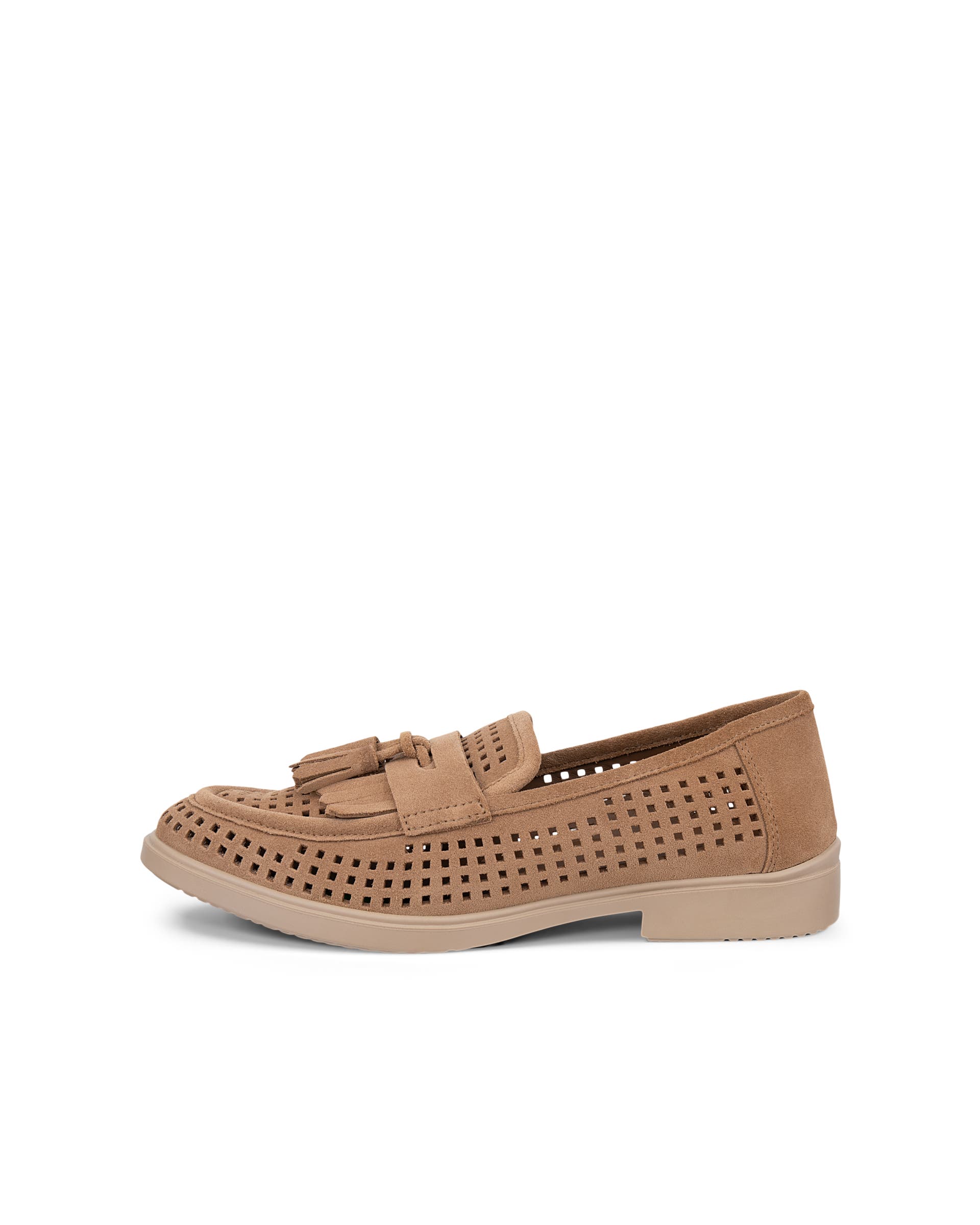 Women's ECCO® Dress Classic 15 Nubuck Loafer - Brown - Outside