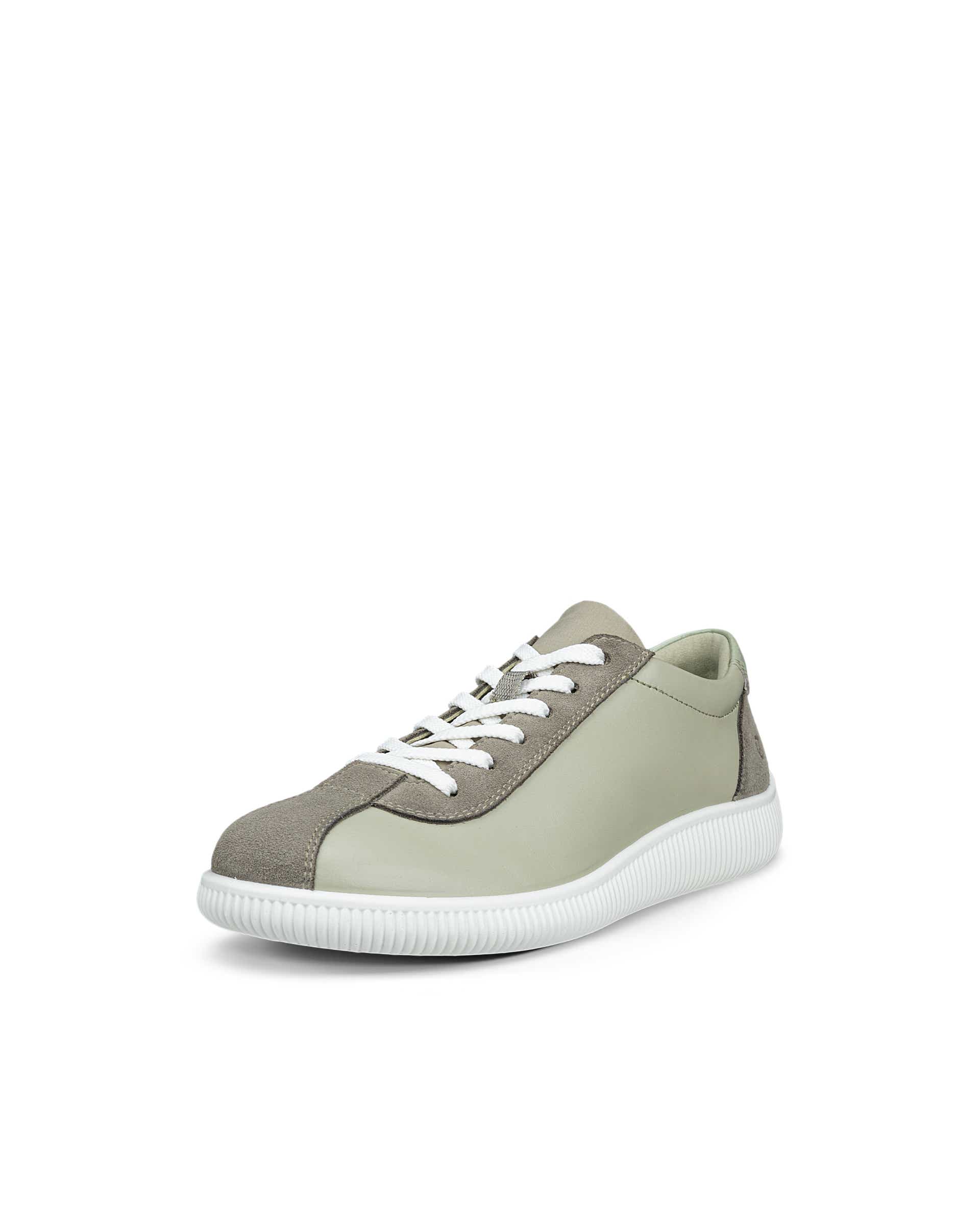 Women's ECCO® Soft Zero Leather Sneaker - Green - Main