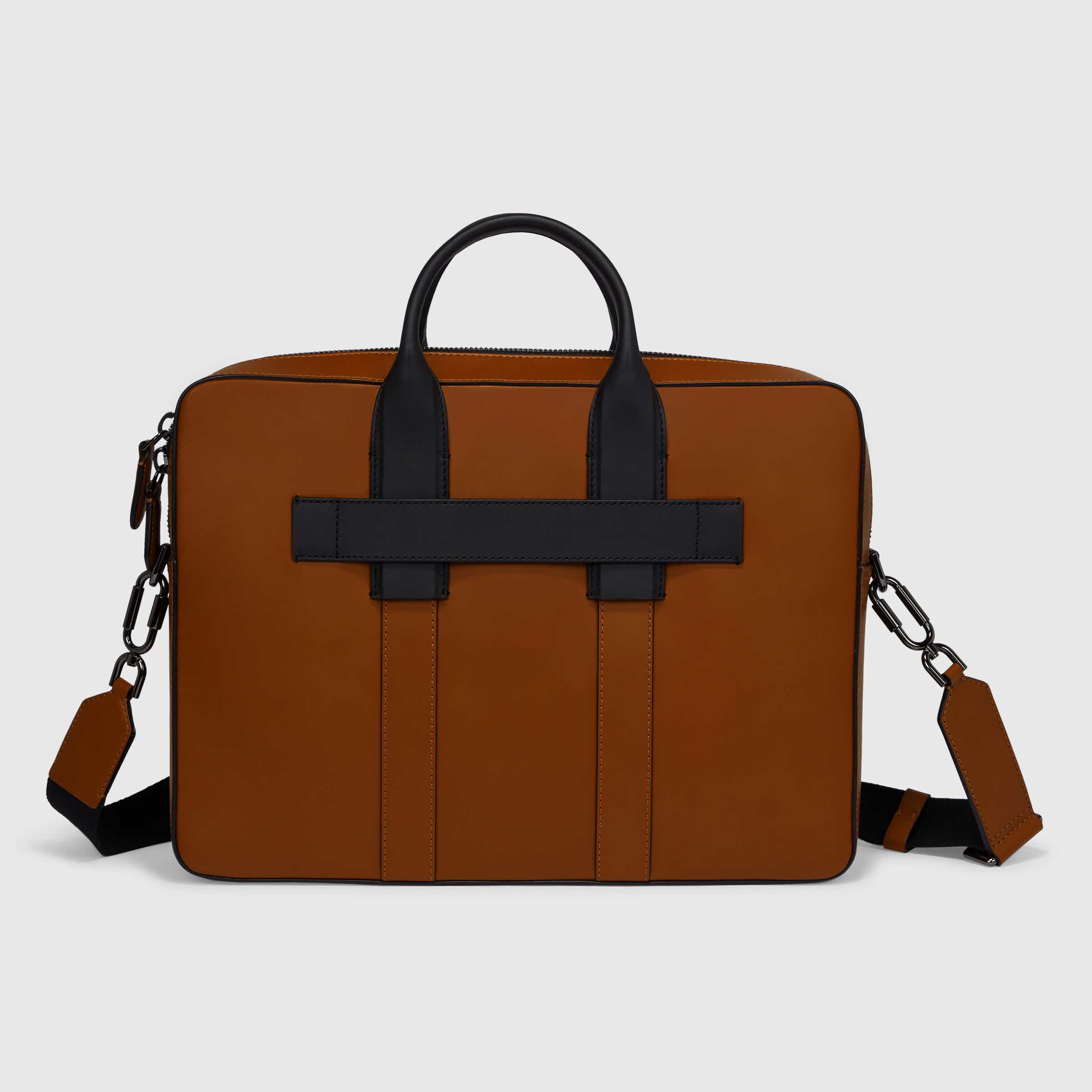 ECCO® City Leather Laptop Bag - Brown - Back