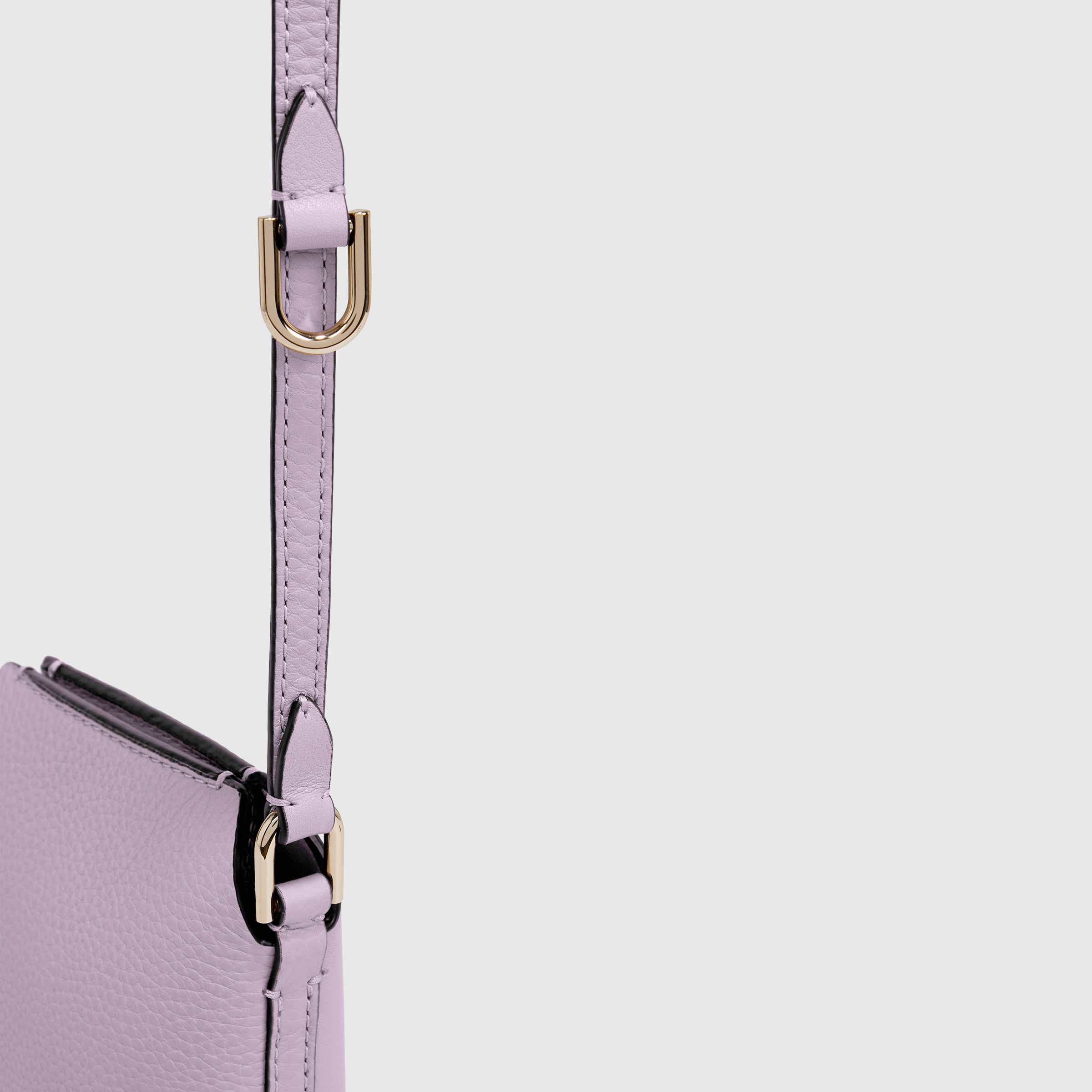 ECCO® Textureblock Pot Leather Crossbody Bag - Purple - Detail-1