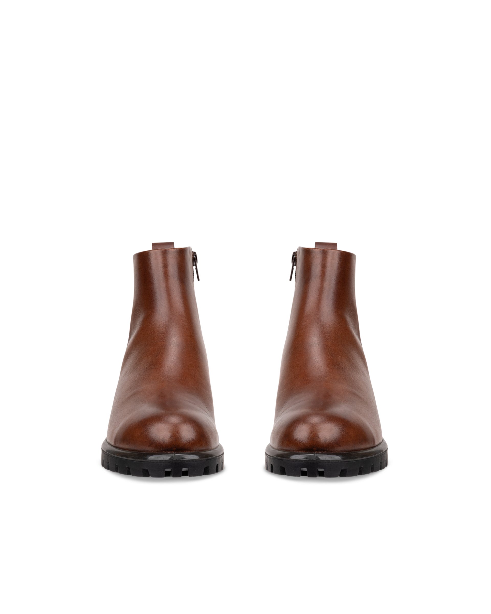 Women's ECCO® Modtray Leather Ankle Boot - Brown - Front pair