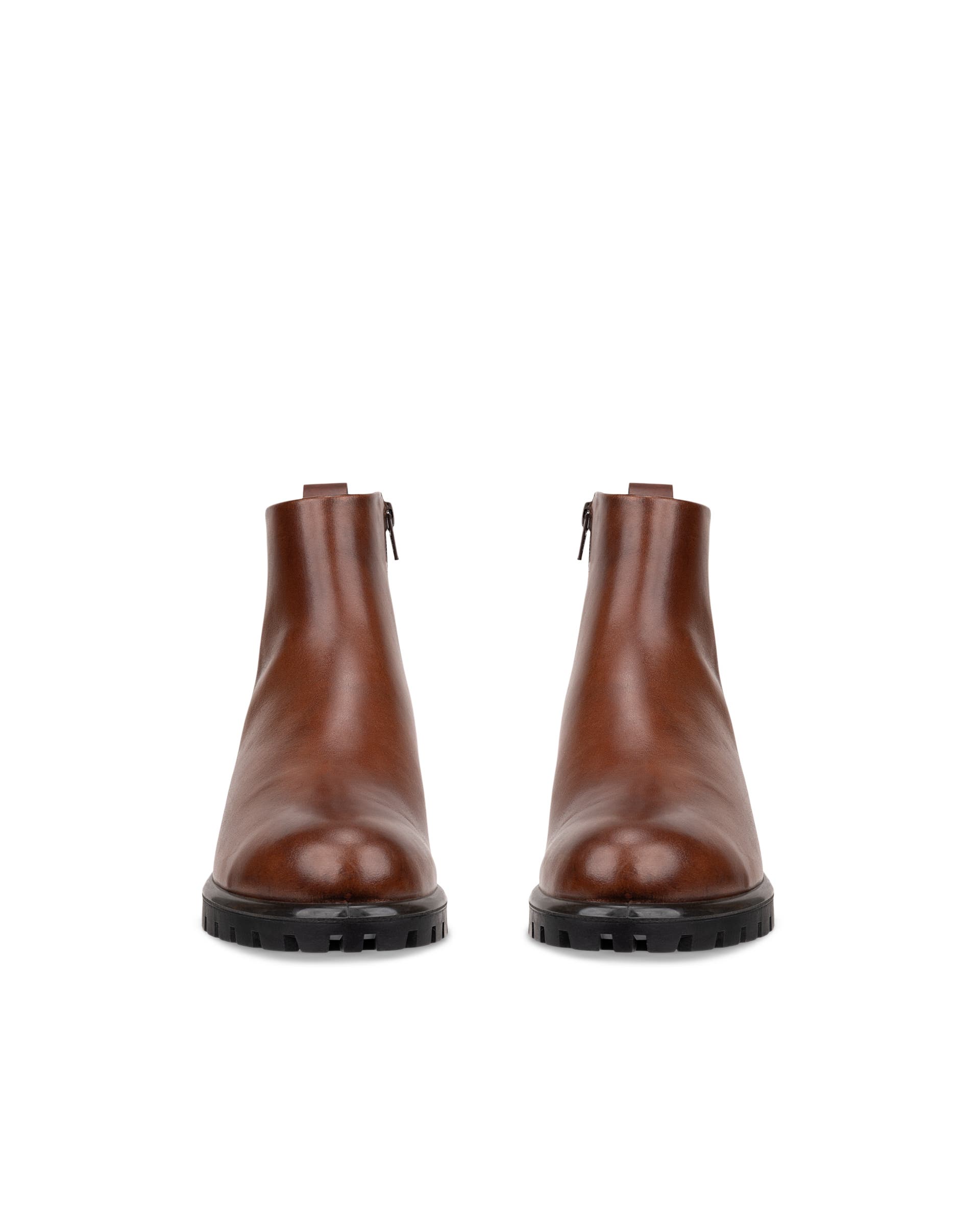 Women's ECCO® Modtray Leather Ankle Boot - Brown - Front pair