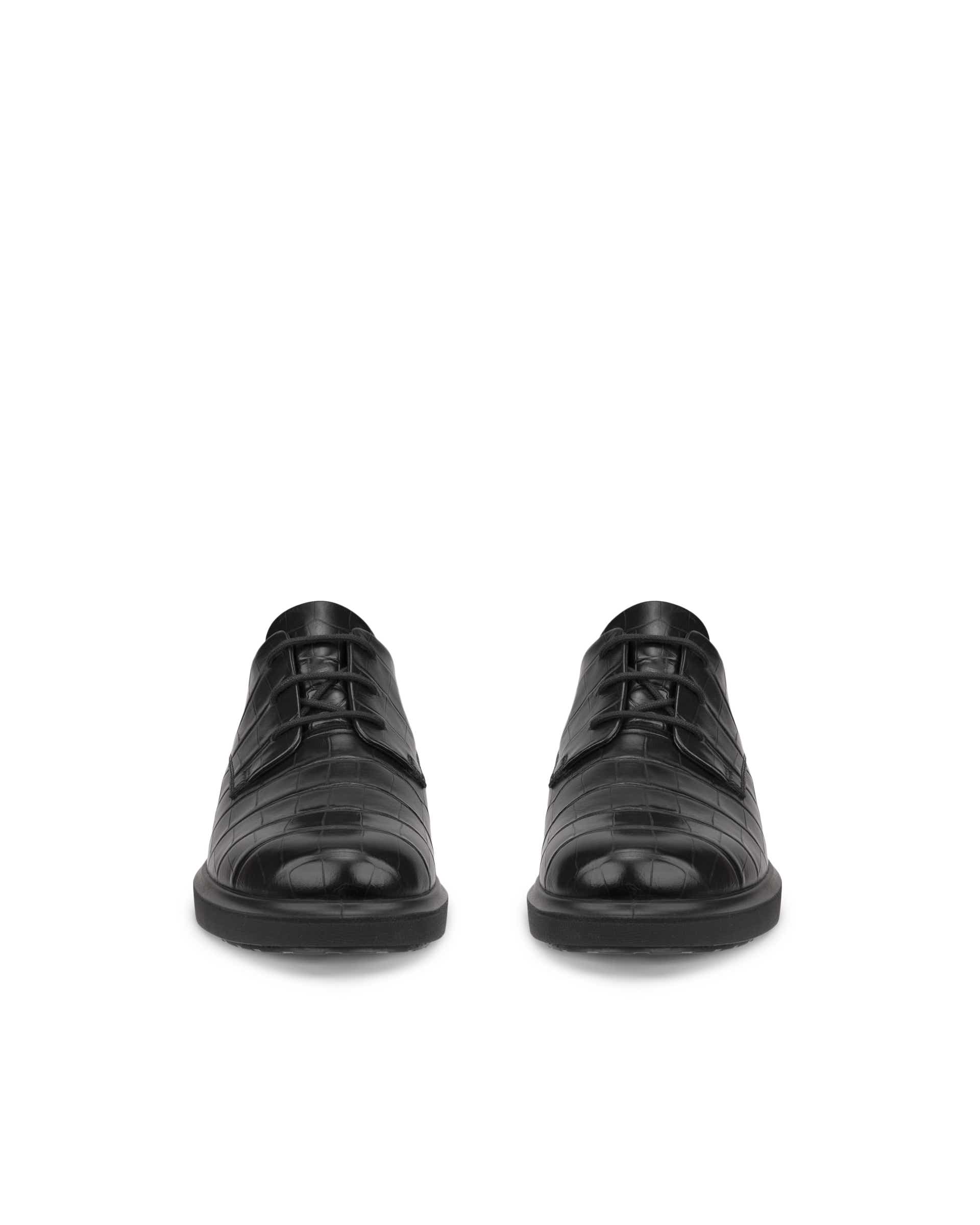 ECCO Metropole Amsterdam ウィメンズ レザーダービーシューズ - ブラック - Front pair