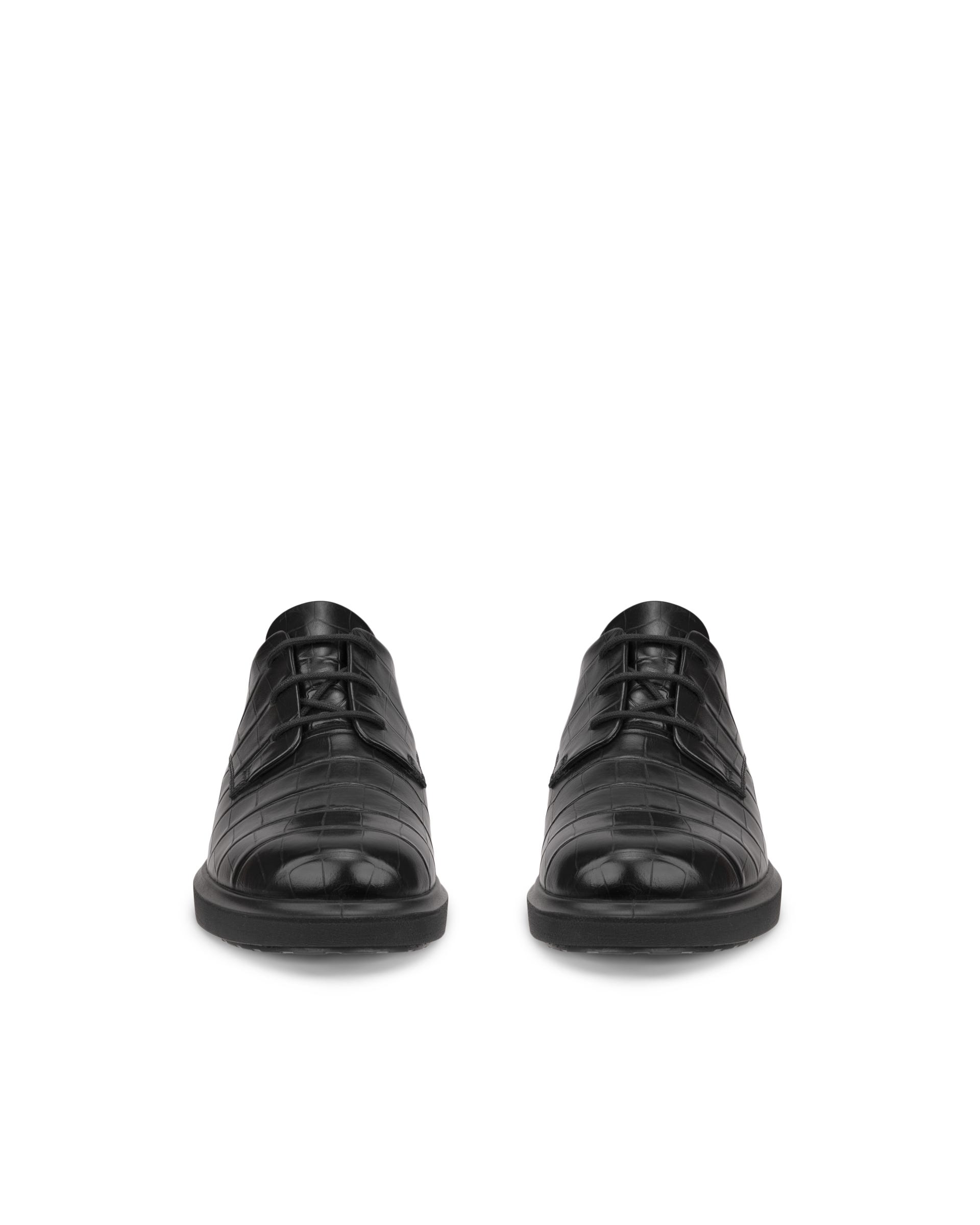 ECCO Metropole Amsterdam ウィメンズ レザーダービーシューズ - ブラック - Front pair
