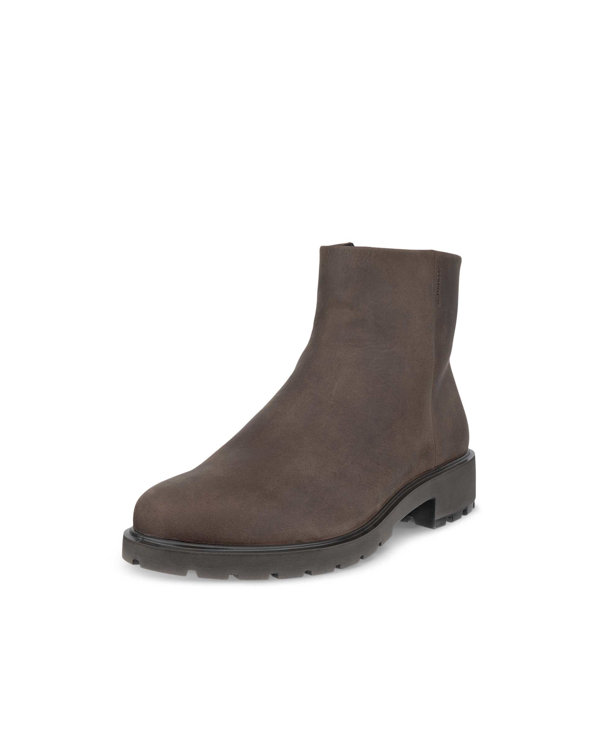 Women's ECCO® METROPOLE VIENNA Nubuck Waterproof Mid-Cut Boot - Brown - Main