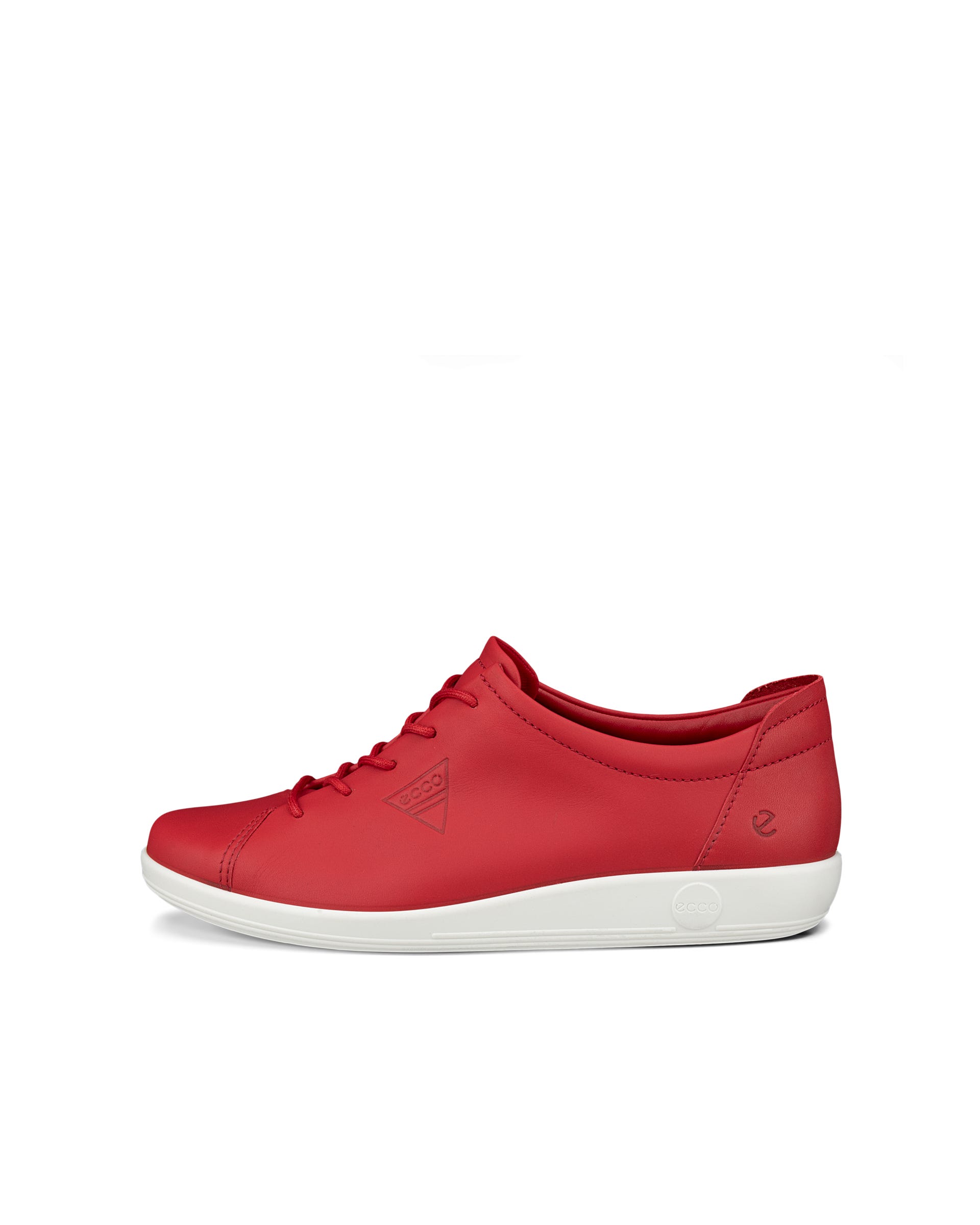 Women's ECCO® Soft 2.0 Leather Walking Shoe - Red - Outside