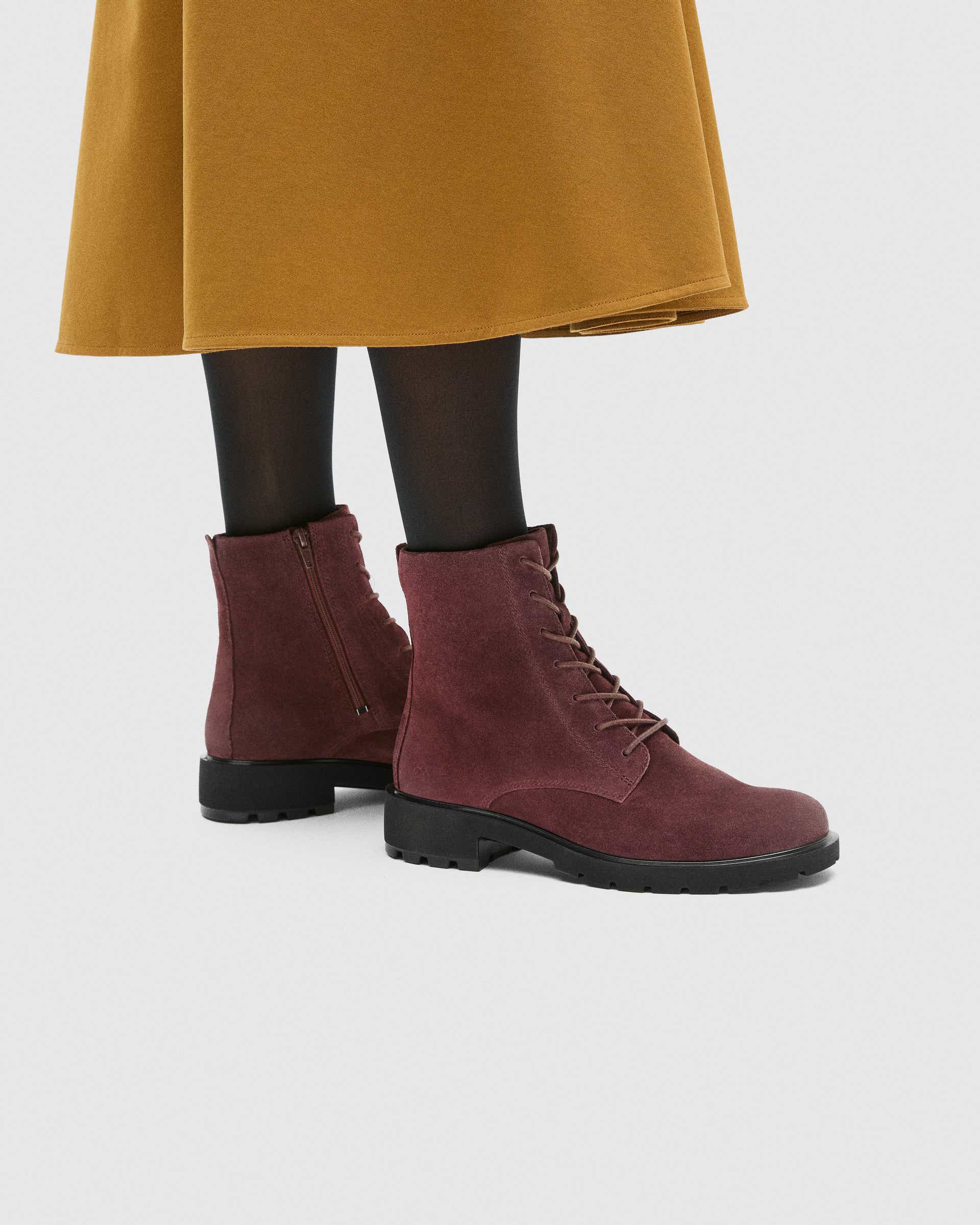 Damskie skórzane sznurowane buty ECCO® METROPOLE VIENNA - Brązowy - Lifestyle image-1