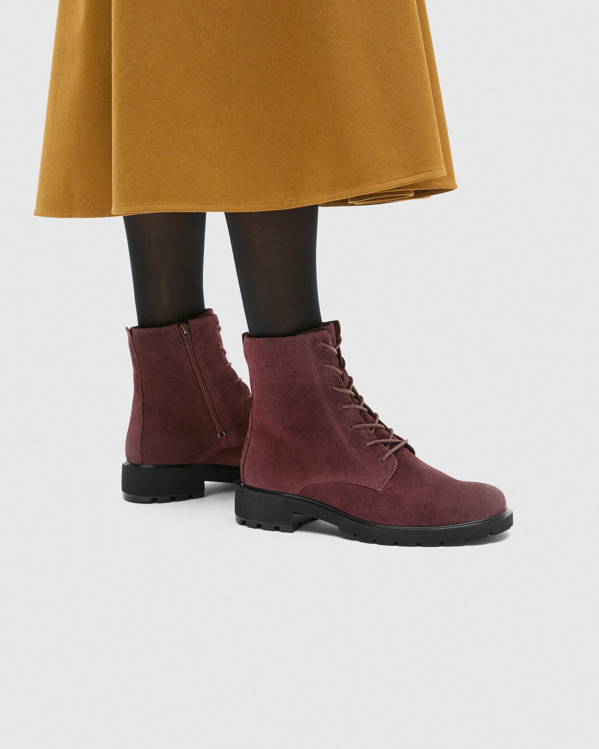 Damskie skórzane sznurowane buty ECCO® METROPOLE VIENNA - Brązowy - Lifestyle image-1