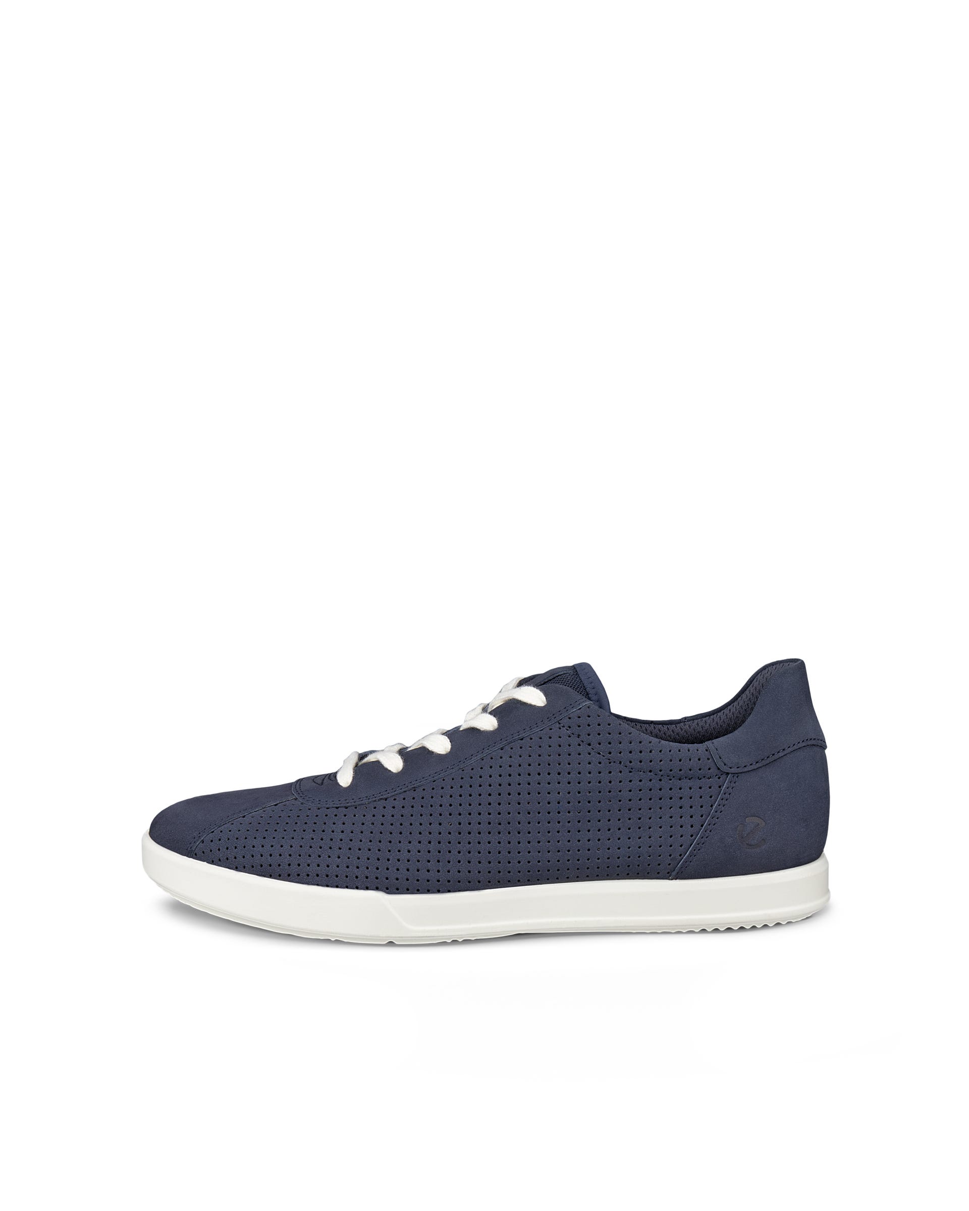 Męskie sznurowane buty z nubuku ECCO® TRAVEL - Niebieski - Outside