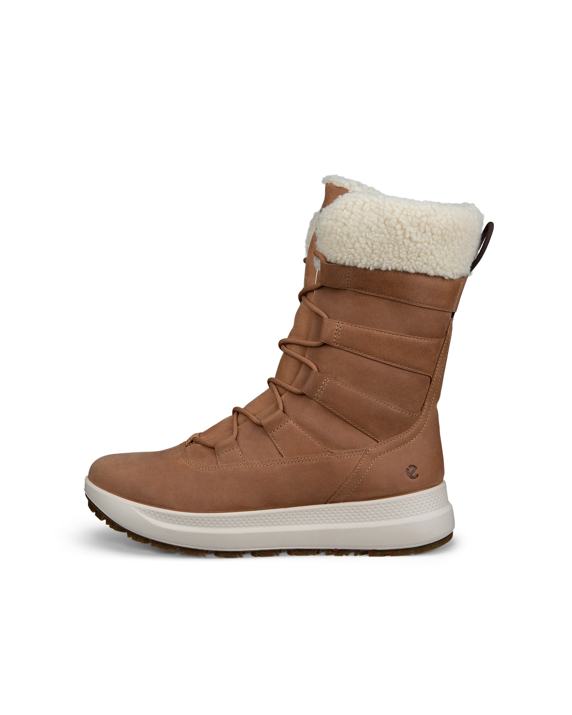 Women's ECCO® Solice Nubuck Waterproof Winter Boot - Brown - Outside