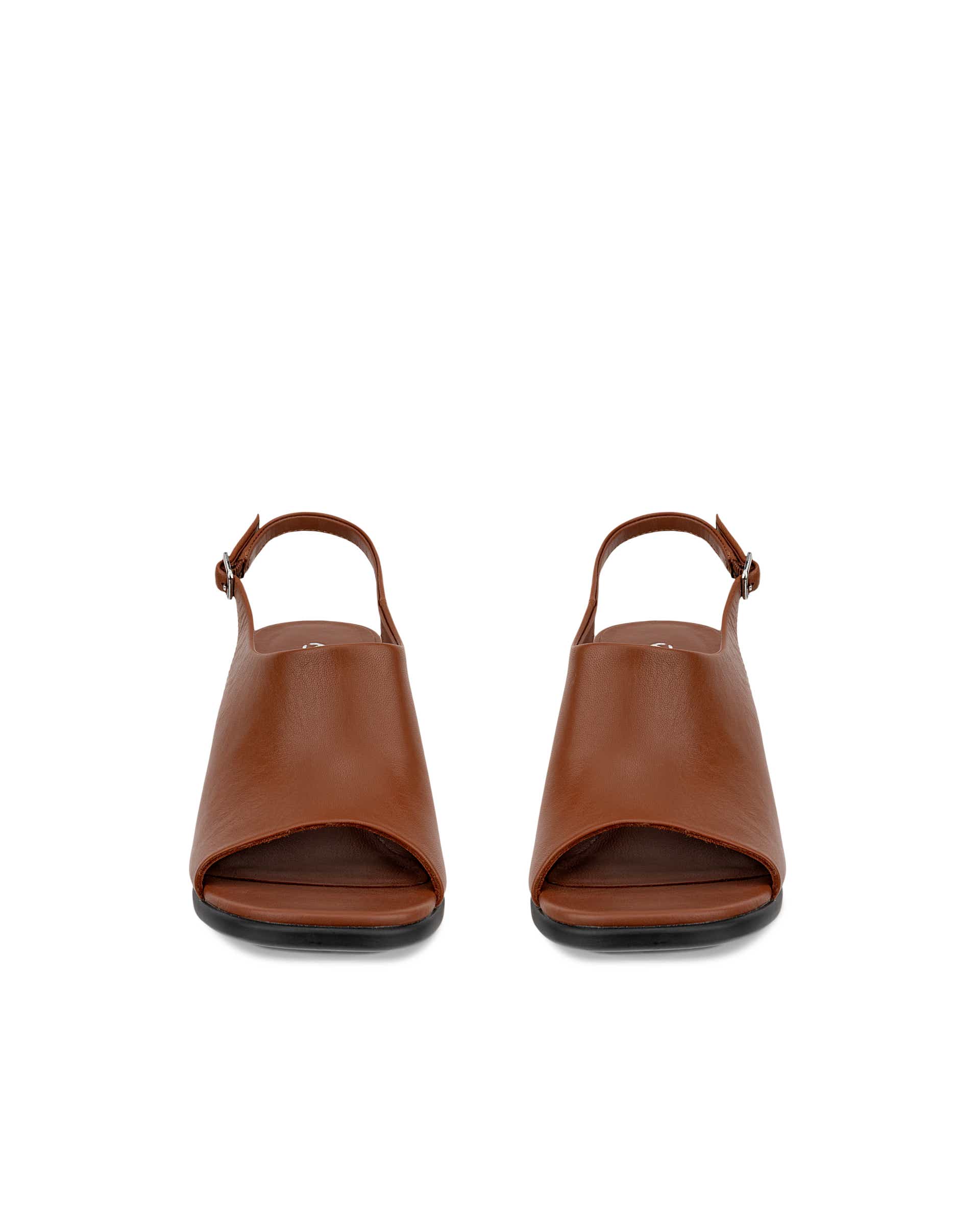 Dámské kožené sandály na podpatku ECCO® Sculpted Alba 65 - Hnědá - Front pair