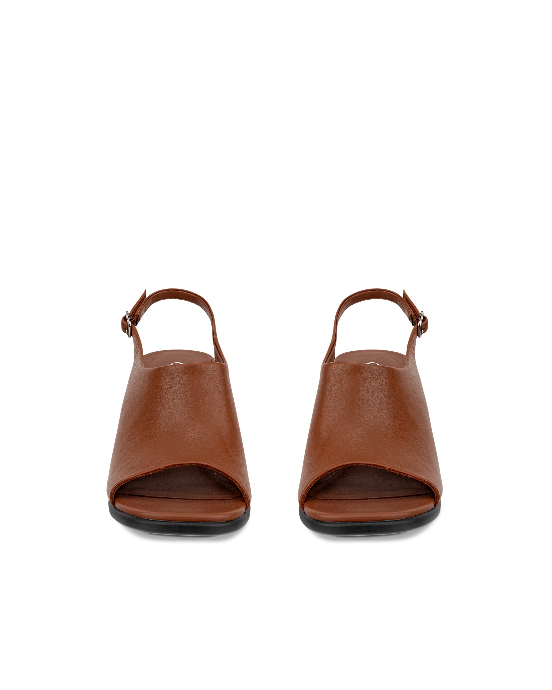 Dámské kožené sandály na podpatku ECCO® Sculpted Alba 65 - Hnědá - Front pair