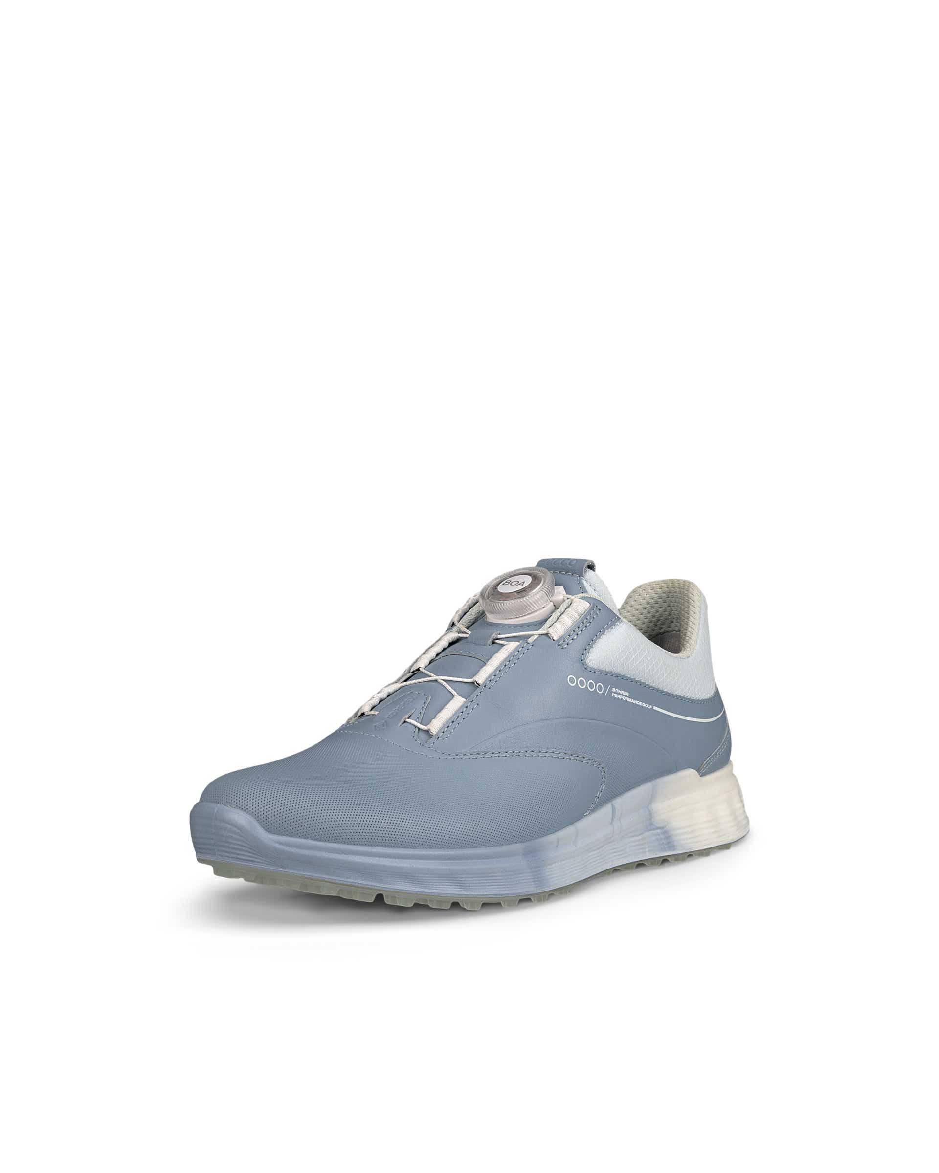 ECCO Golf S Three BOA ウィメンズ レザーGore-Texゴルフシューズ | ブルー