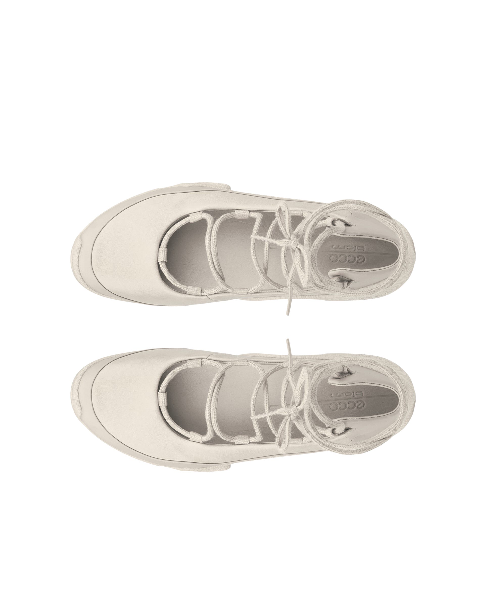 ECCO® BIOM C-Trail Damen Ledersneaker - Beige - Top left pair