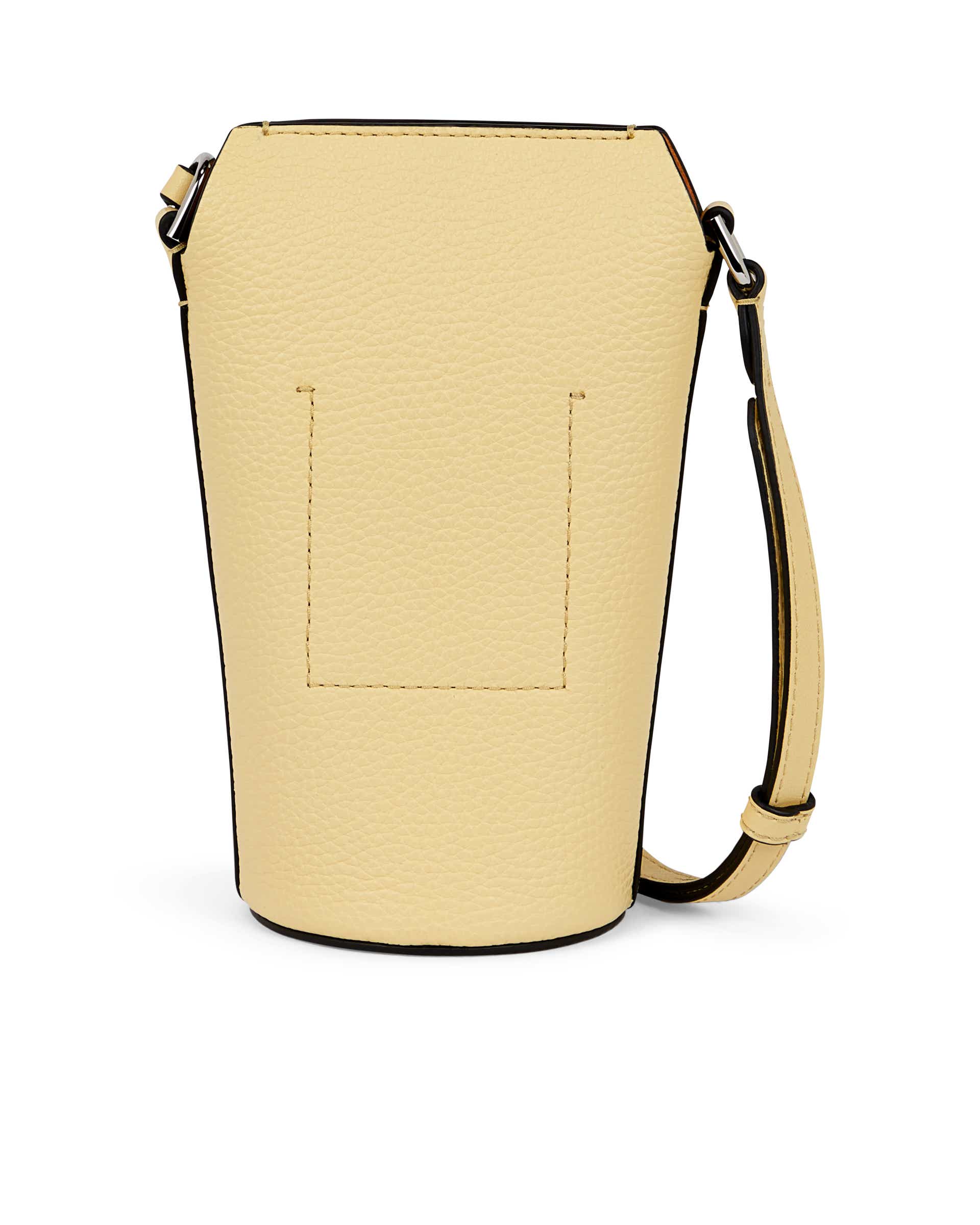 ECCO® Textureblock Pot Leather Crossbody Bag - Yellow - Back