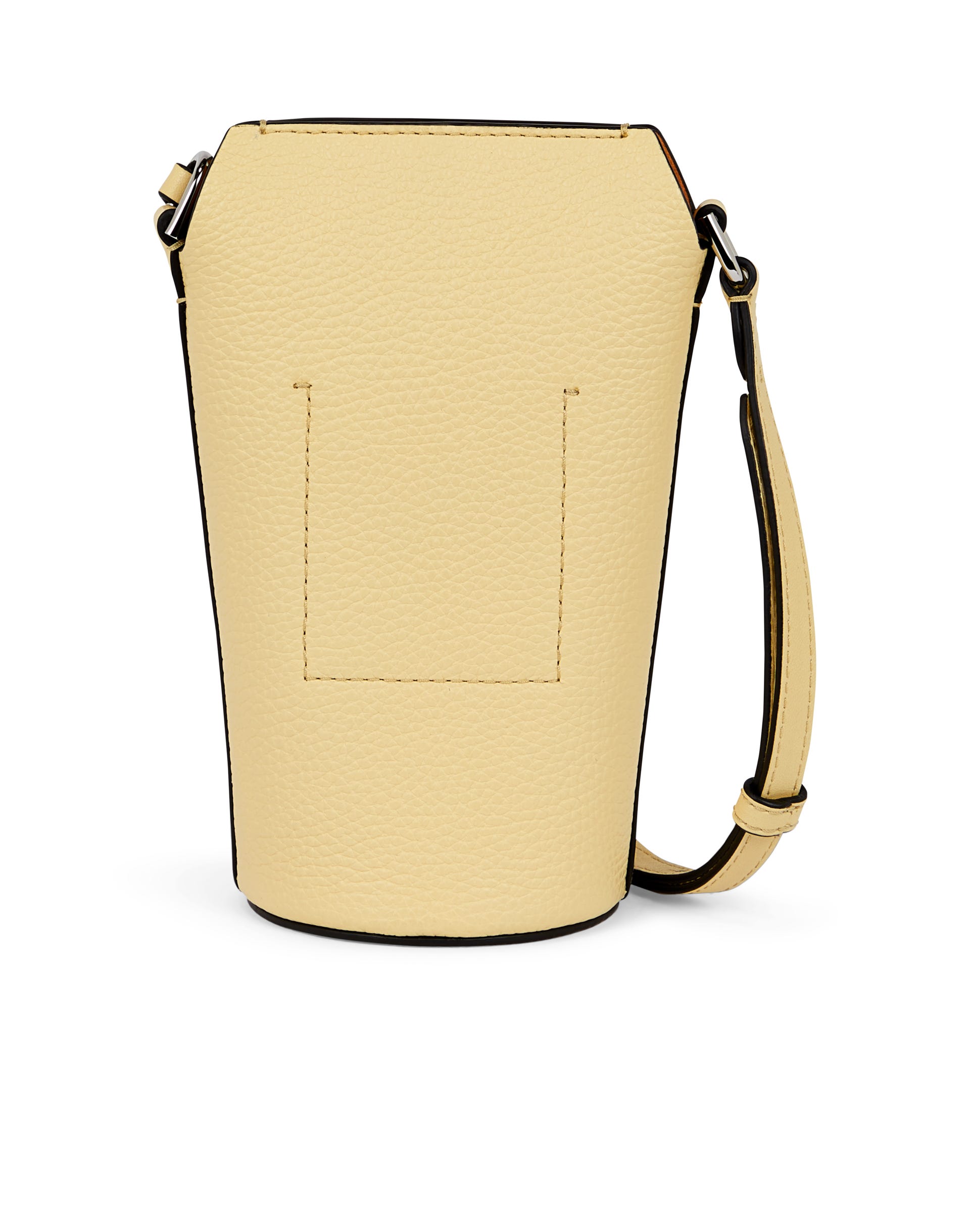ECCO® Textureblock Pot Leather Crossbody Bag - Yellow - Back