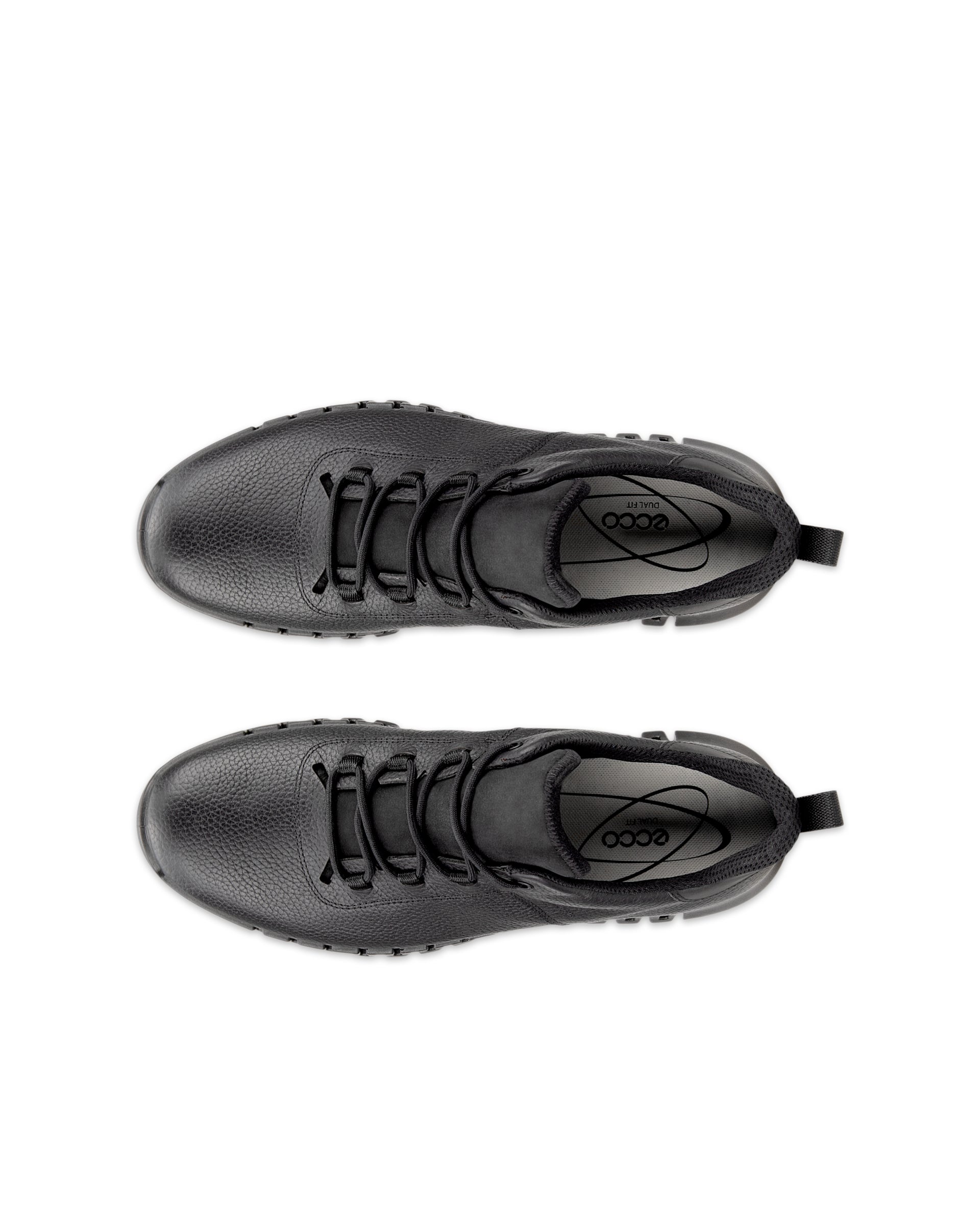 Men's ECCO® Gruuv Leather Gore-Tex Sneaker - Black - Top left pair