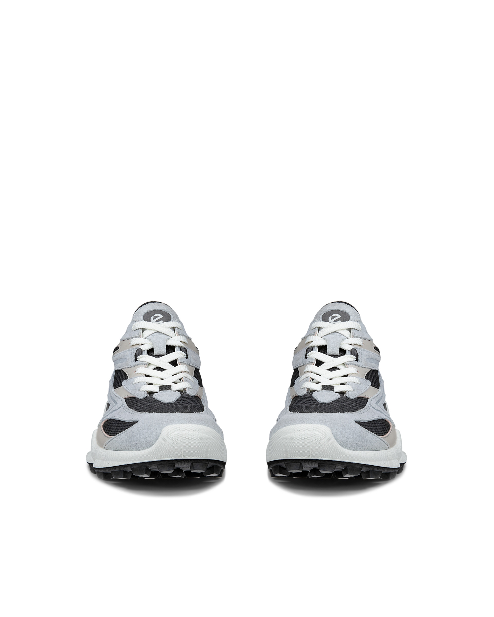 ECCO® BIOM C-TRAIL baskets en daim pour homme - Gris - Front pair