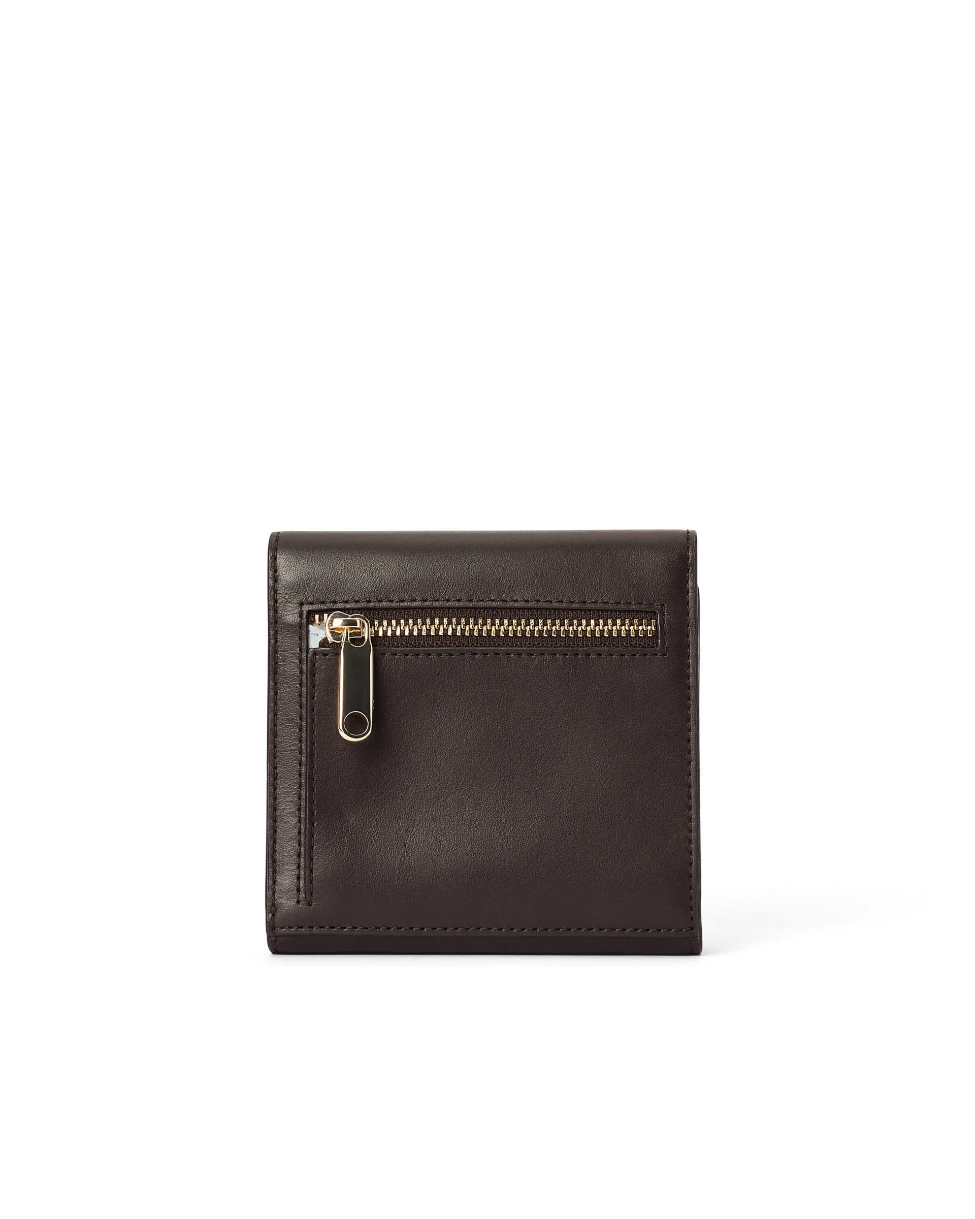 ECCO® WALLET E WAVE LOCK lille taske i læder til damer - Brun - Back