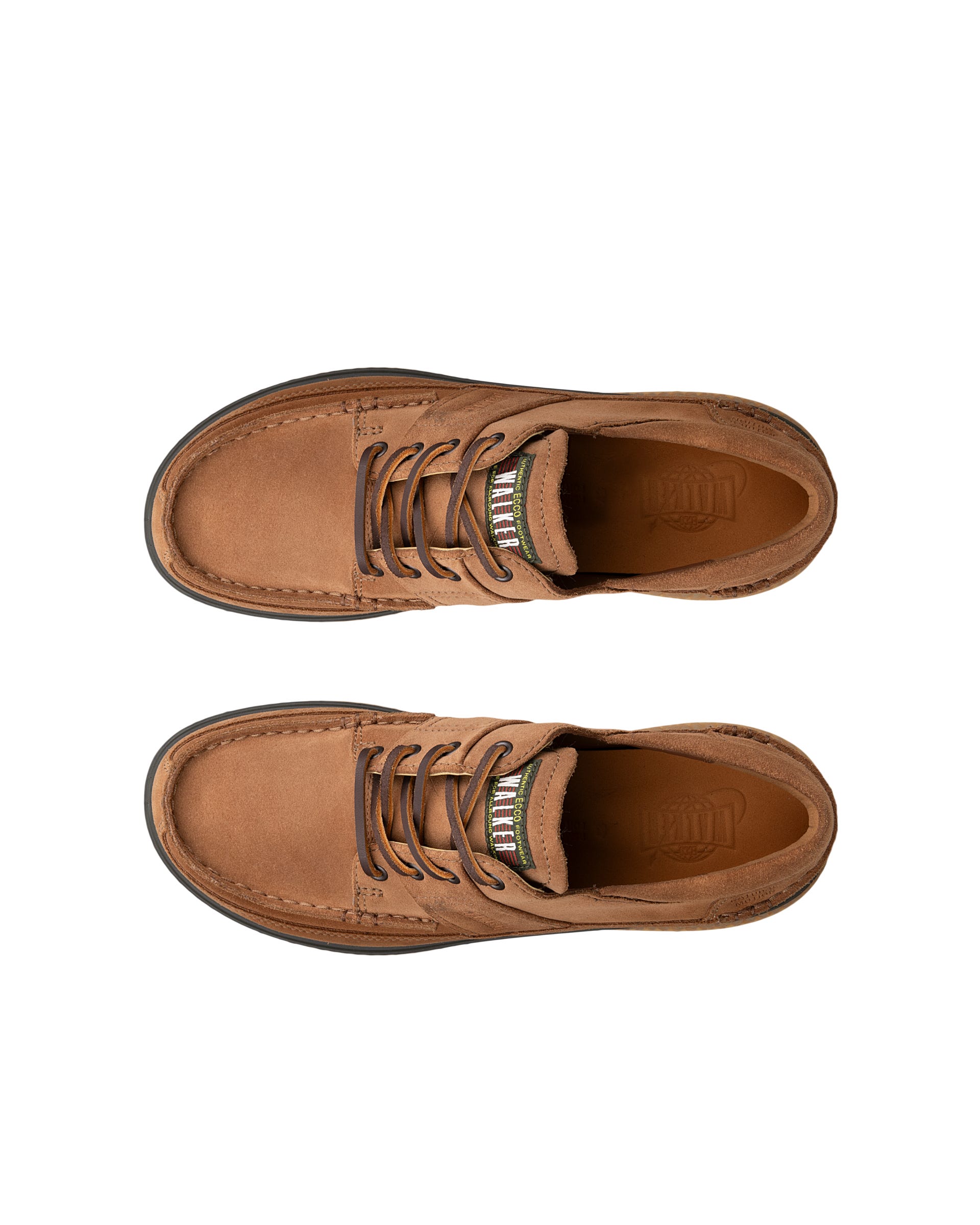 Pánská velurová obuv s mokasínovou špičkou ECCO® WALKER 3.0 - Hnědá - Top left pair