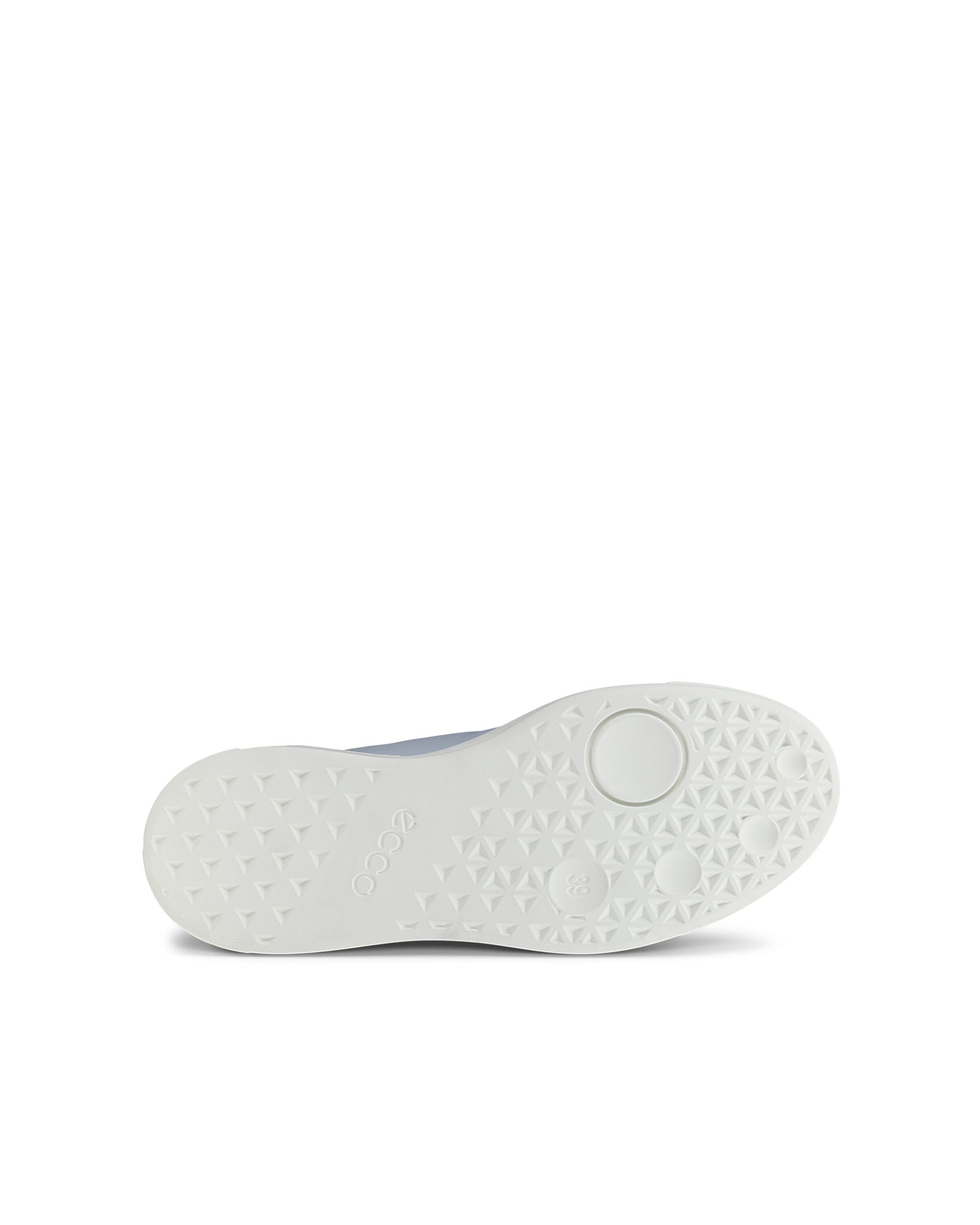 Women's ECCO® Street Tray Leather Sneaker - Blue - Sole