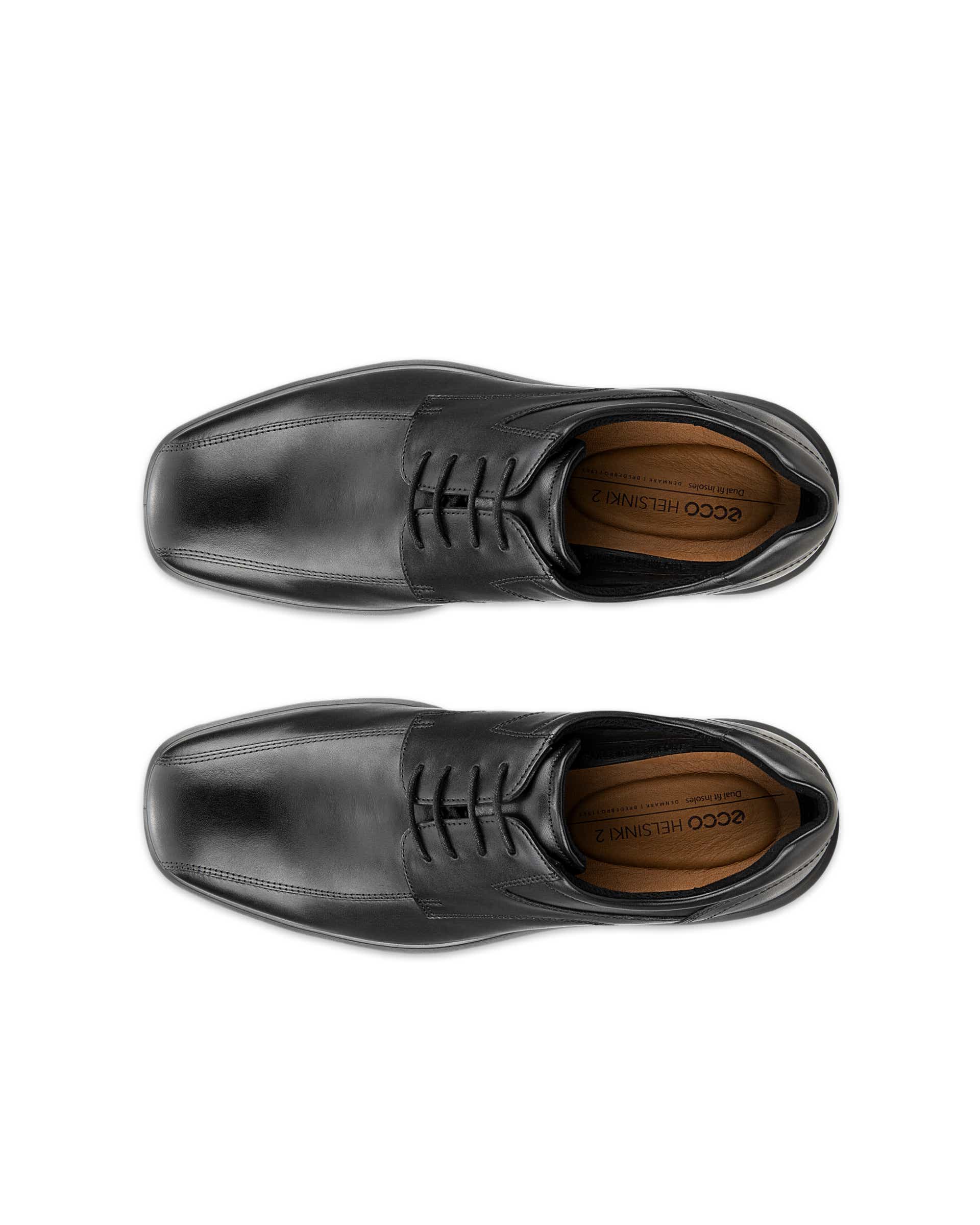 ECCO® Helsinki 2 derbies bike-toe cuir pour homme - Noir - Top left pair