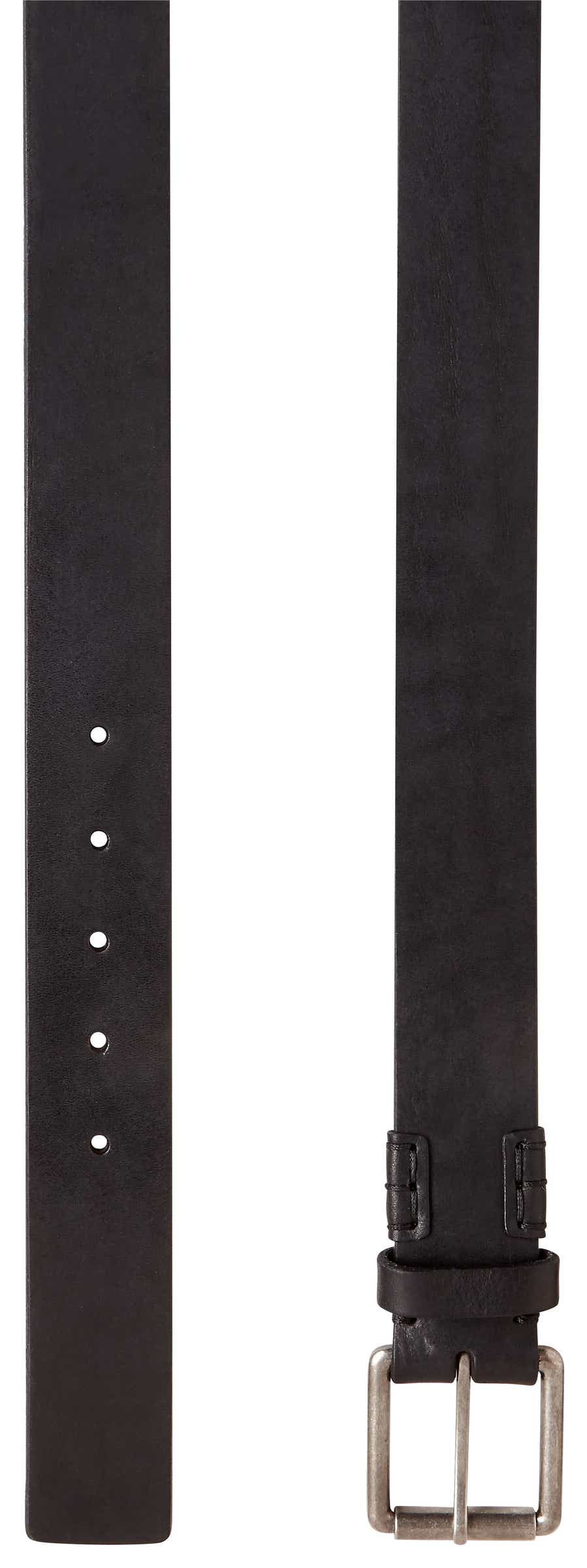 Men's ECCO® Villum Casual Leather Belt - Black - Detail-1