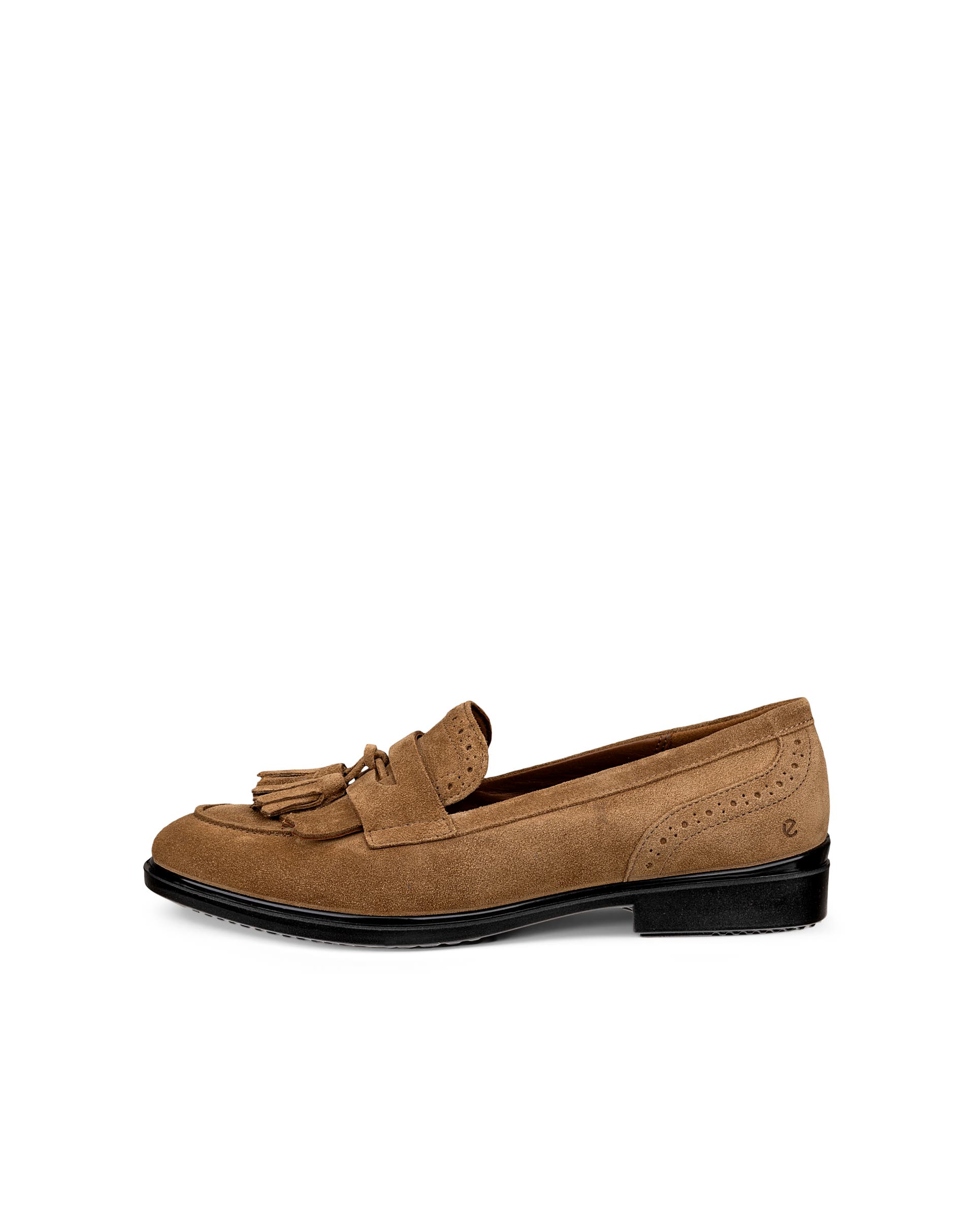 Women's ECCO® Dress Classic 15 Suede Loafer - Brown - Outside