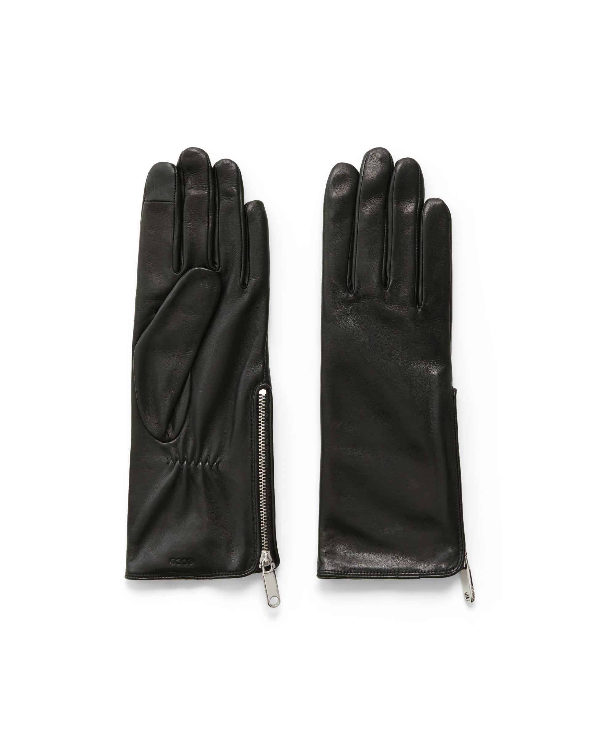 Damskie skórzane rękawiczki ECCO® Gloves - Czarny - Main