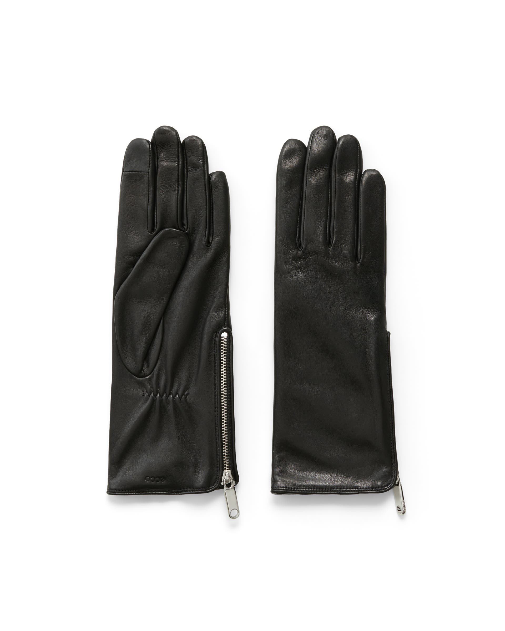 Damskie skórzane rękawiczki ECCO® Gloves - Czarny - Main